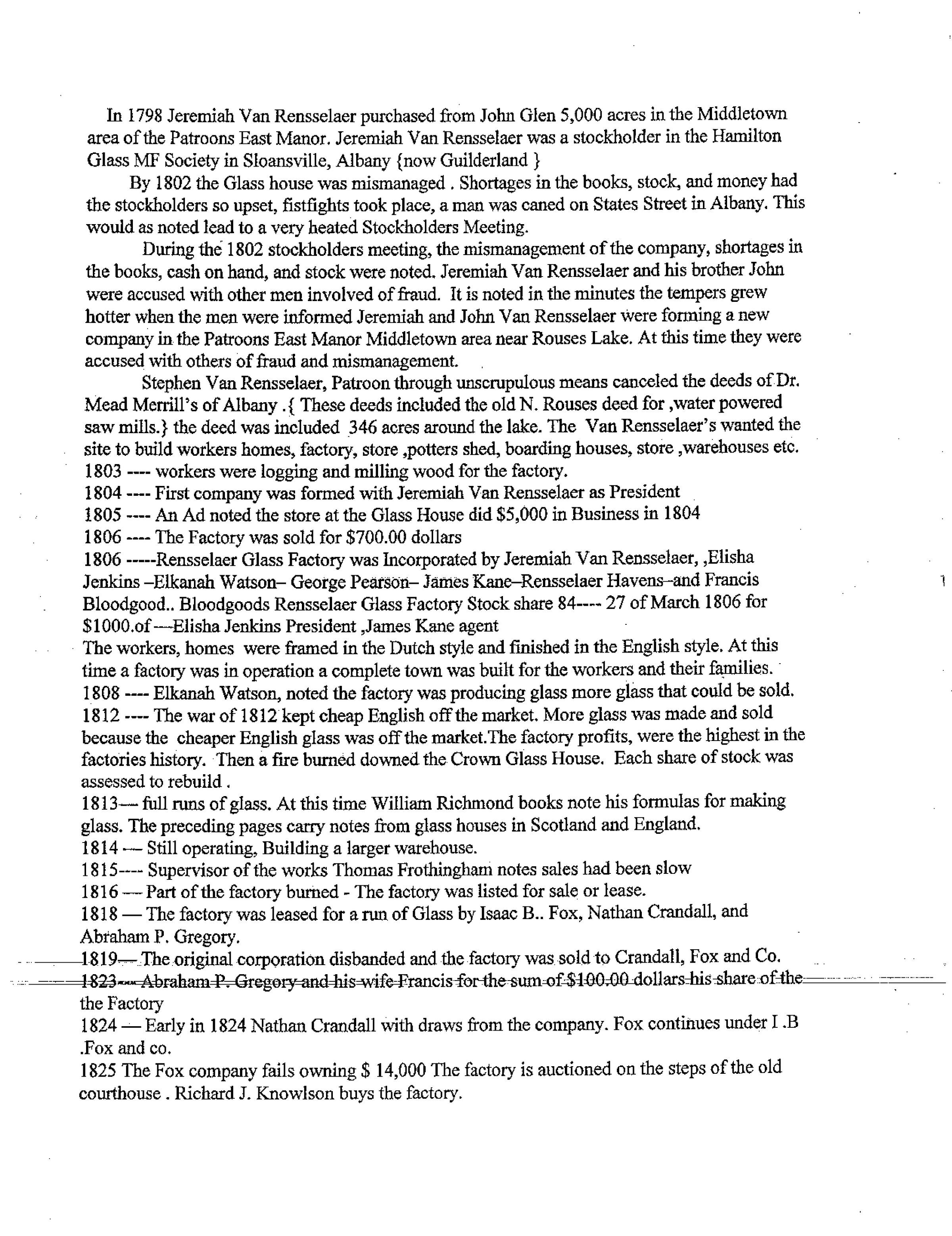 Judy Rowe Glass House History Notes: Two-page downloadable PDF.