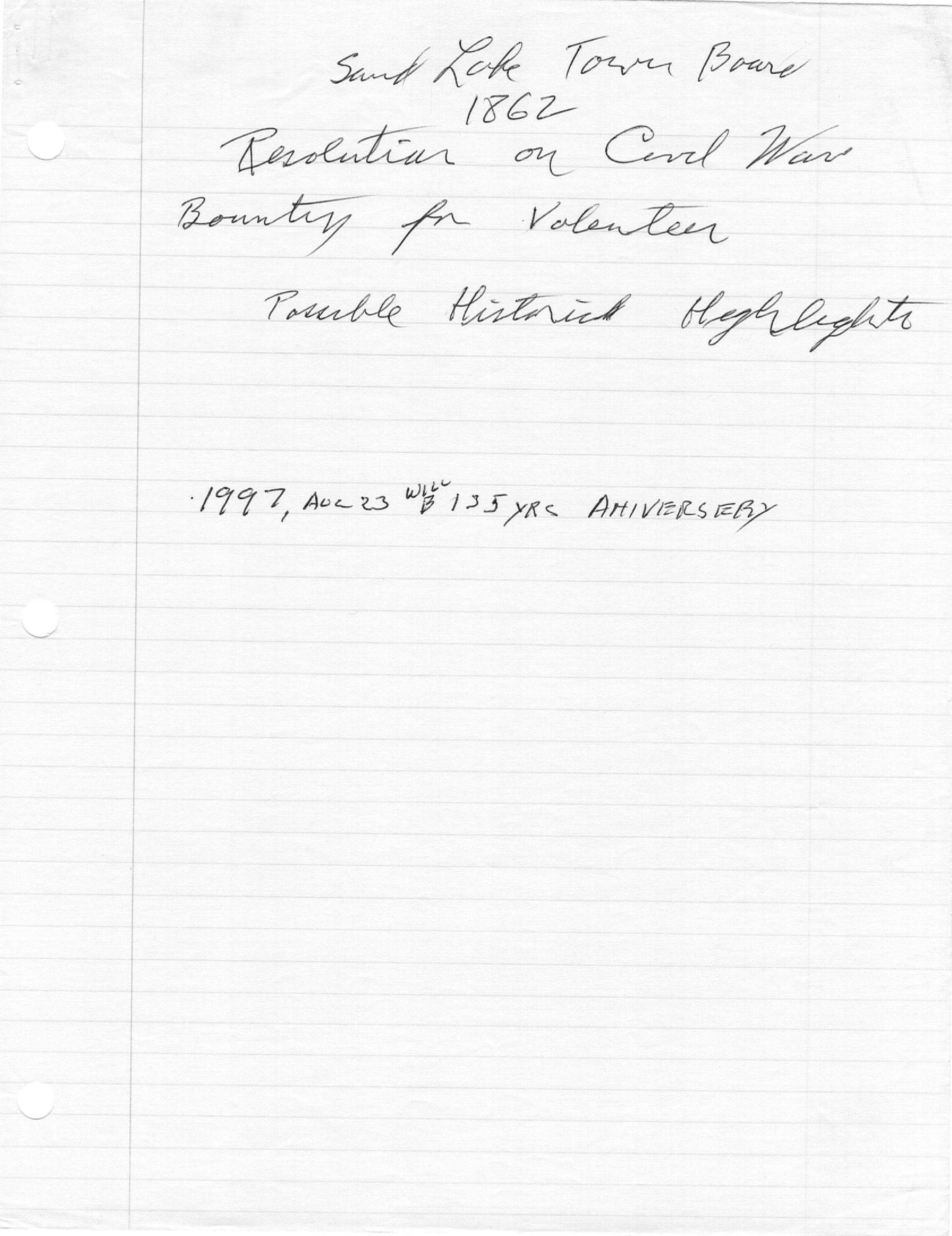 Civil War Recruiting Bounty: Five-page downloadable PDF.