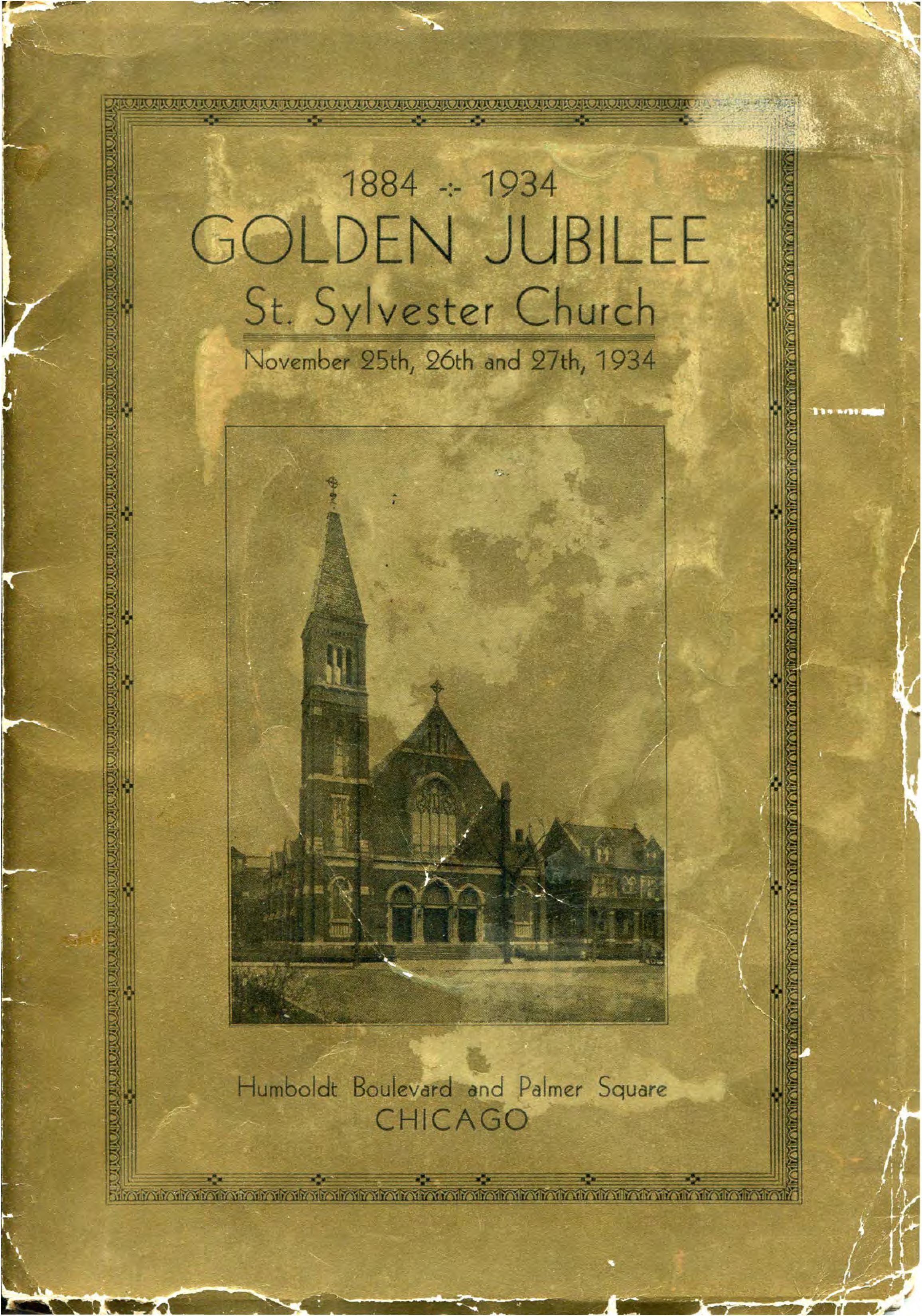 St. Sylvester Church Golden Jubilee souvenir booklet: Cover of booklet