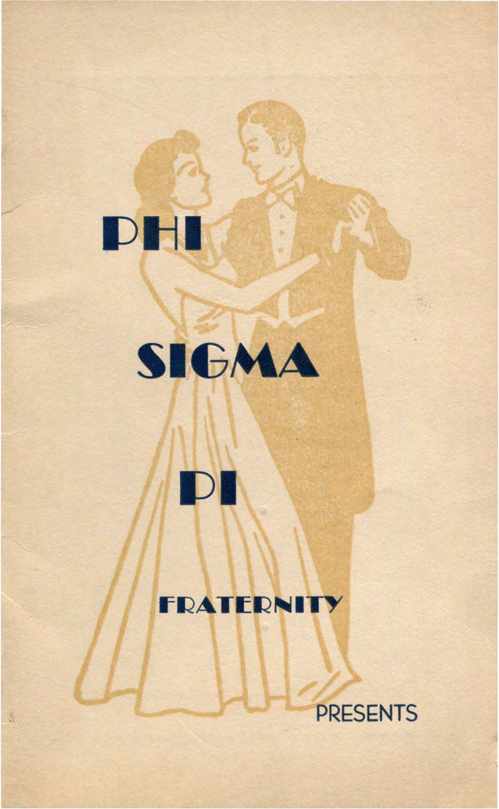 Phi Sigma Pi Fraternity Cabaret Party and Dance: Cover of booklet