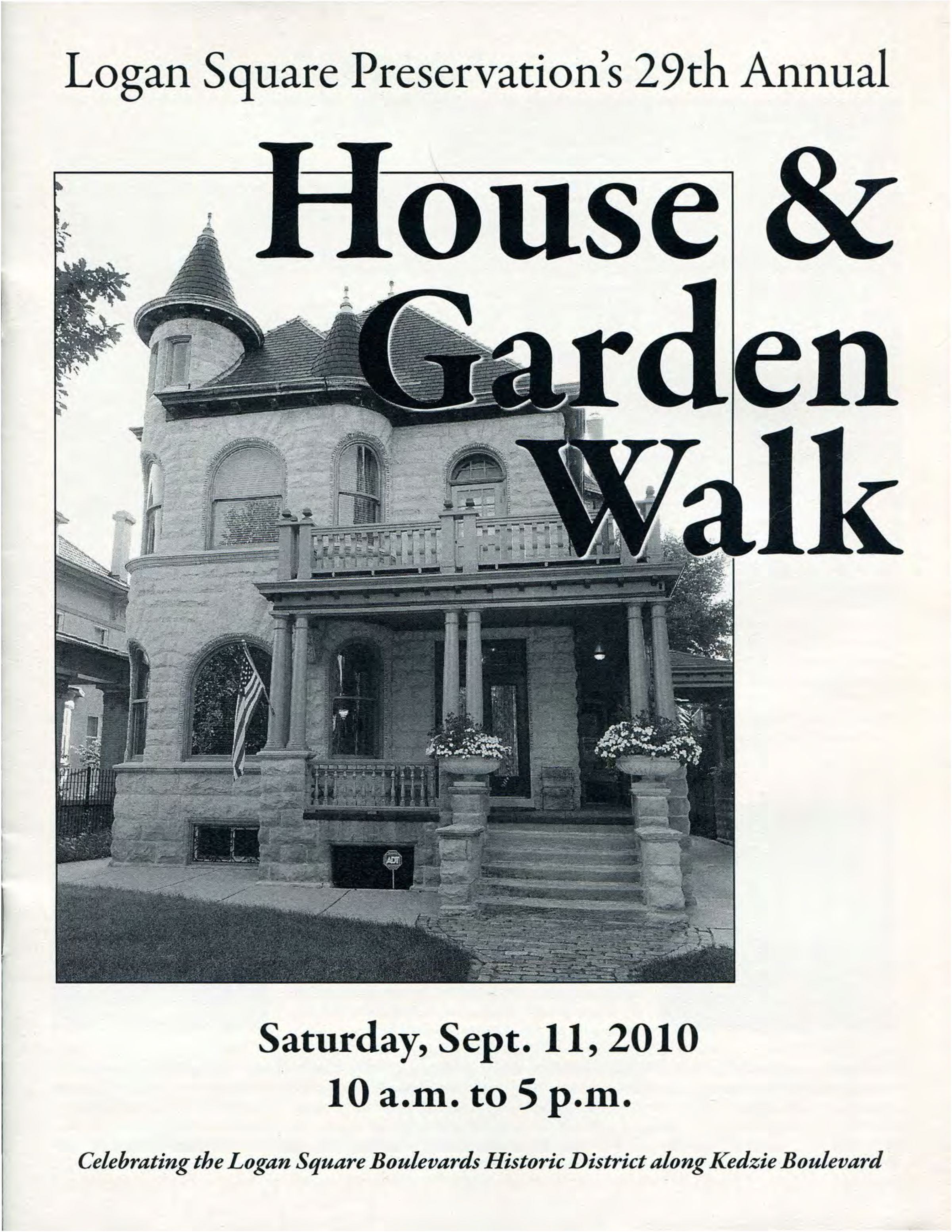 Logan Square Preservation's 29th Annual House & Garden Walk: Cover of booklet