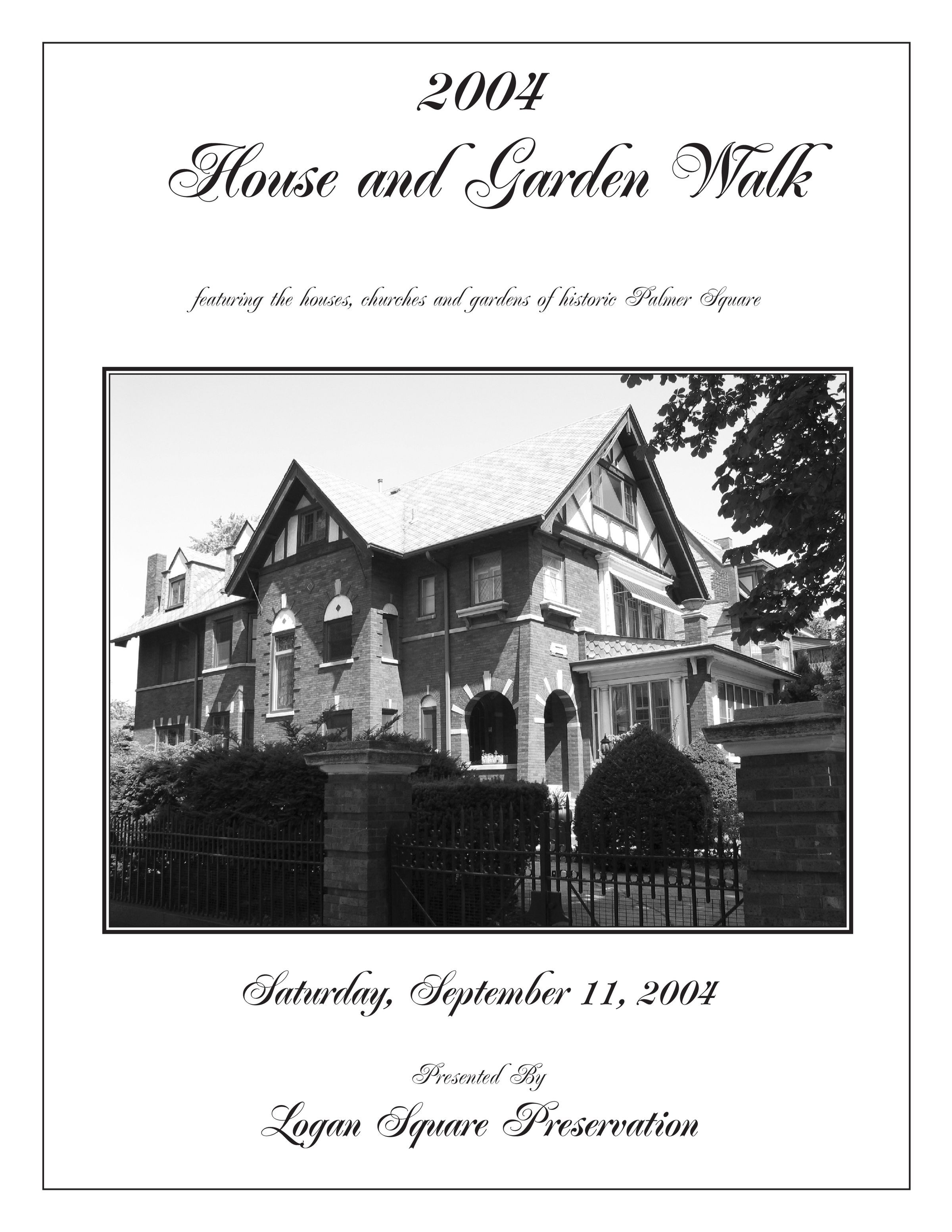 2004 House and Garden Walk: Cover of booklet