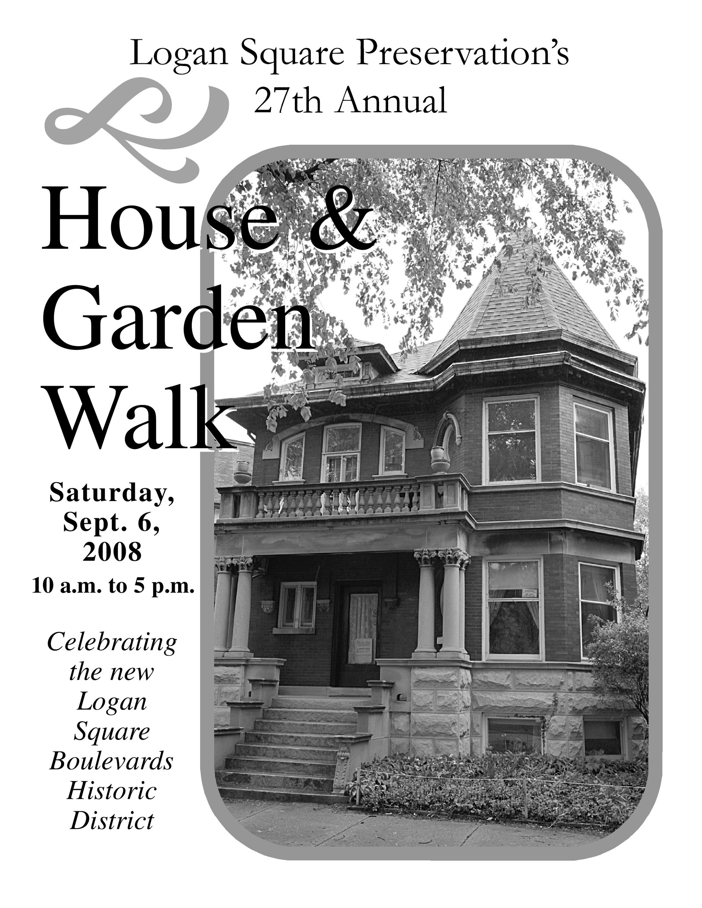 Logan Square Preservation's 27th Annual House & Garden Walk: Cover of booklet