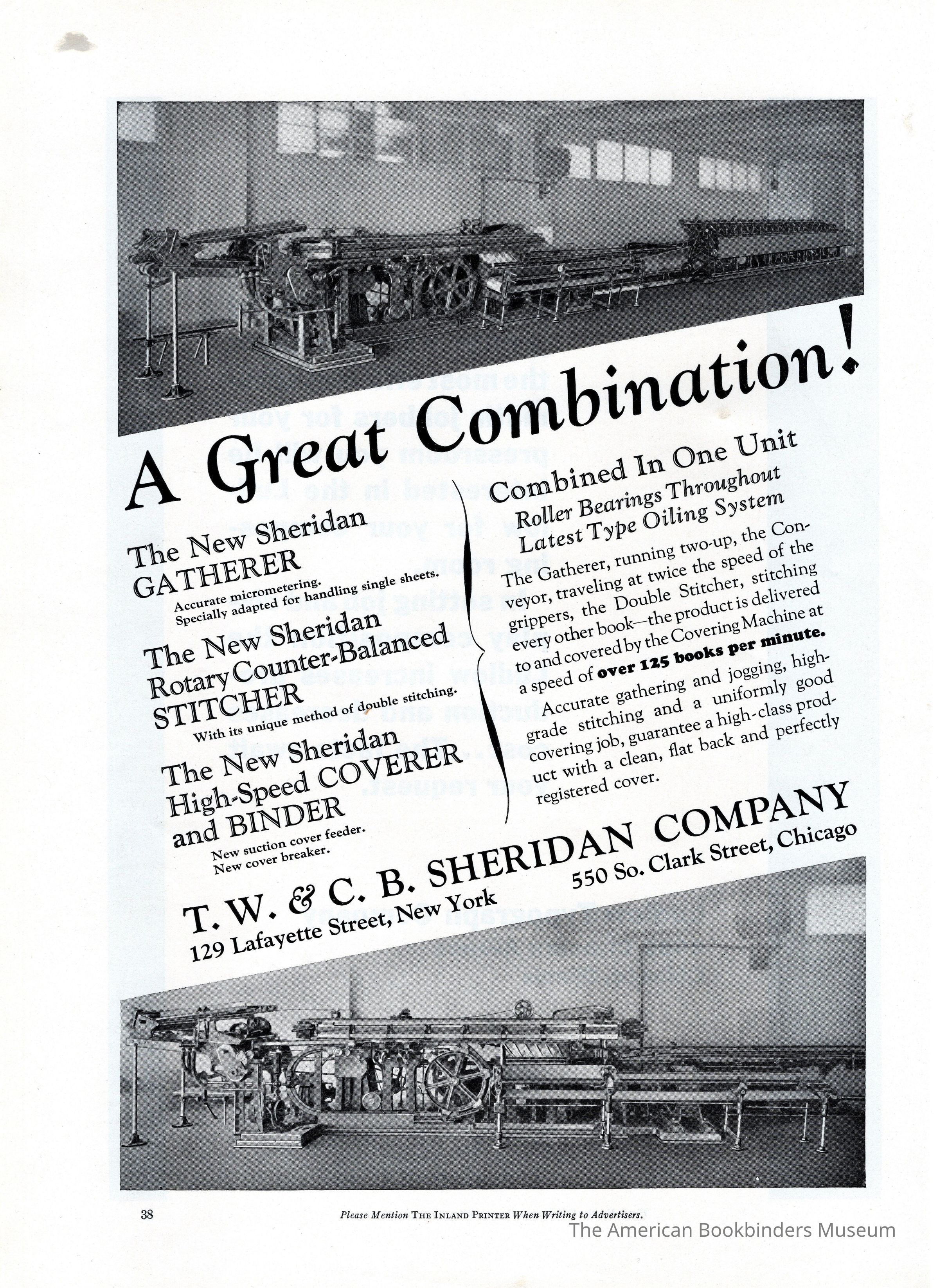         1929 TW & CB Sheridan Inland Printer picture number 1
 
