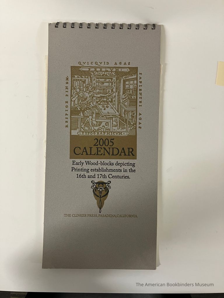          2005 Calendar, Early wood-blocks depicting printing establishments in the 16th and 17th centuries / Andre Chaves picture number 1
   