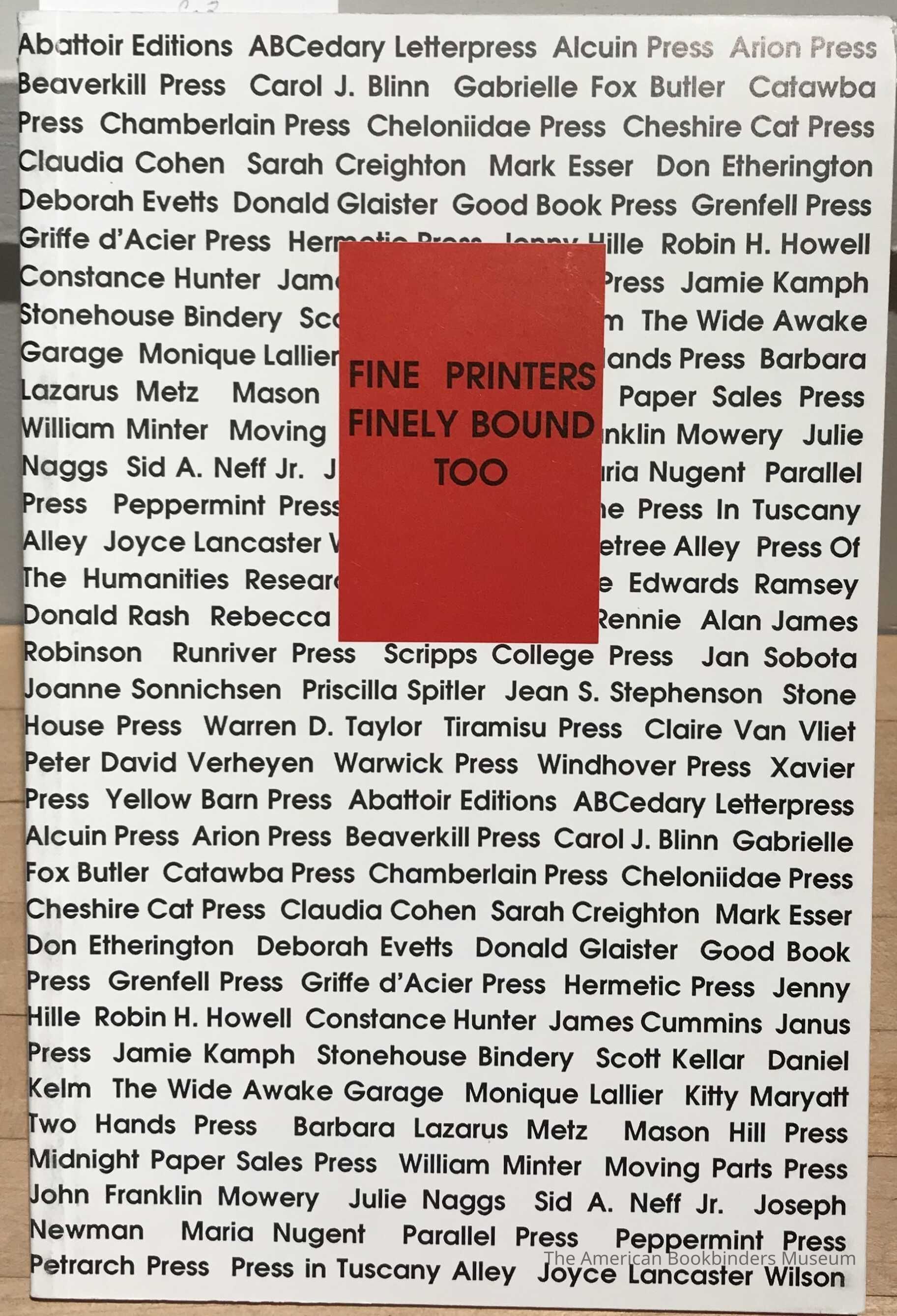 Fine Printers, Finely Bound Too. picture number 1