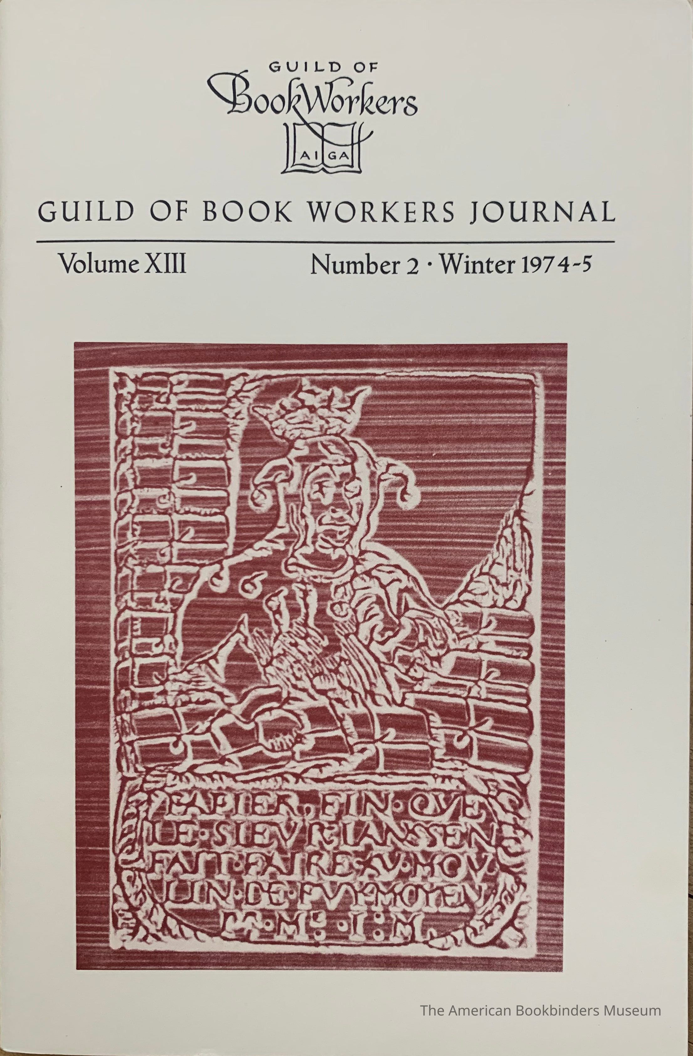 Guild of Book Workers Journal. Winter 1974-5 ; v.13 no.2. picture number 1
