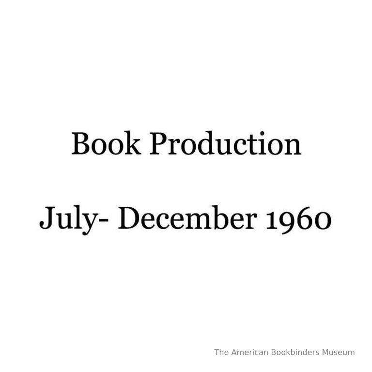          Book production: July-December, 1960 picture number 1
   