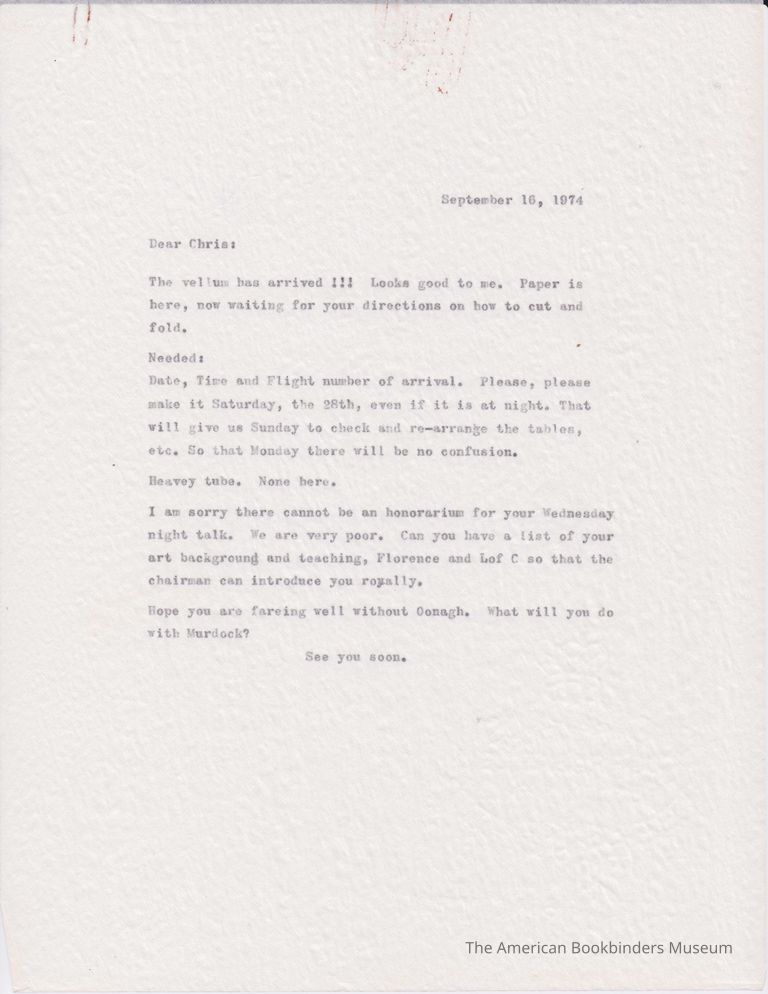          A letter from Patri to Clarkson asking for his flight information picture number 1
   