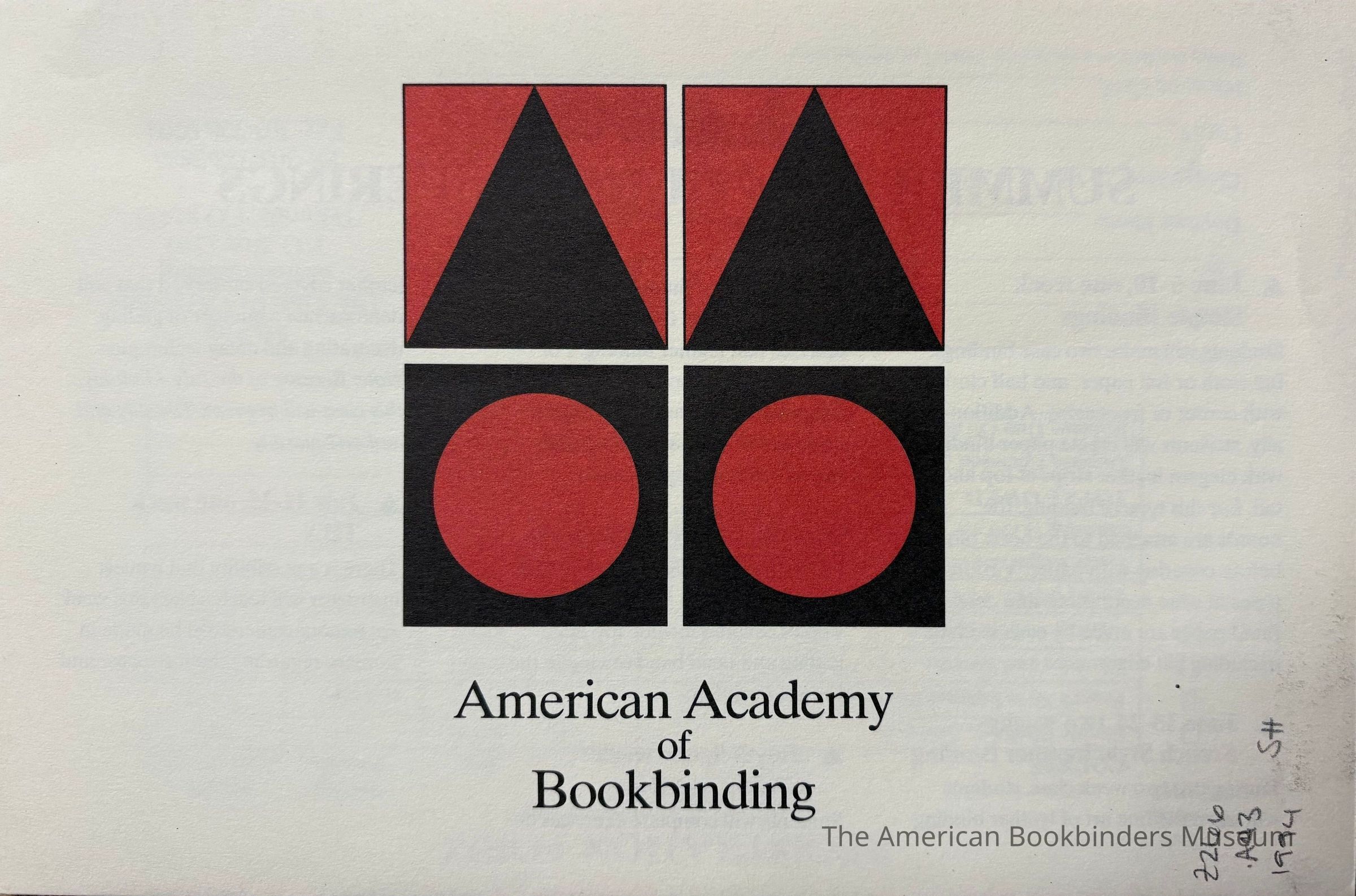          American Academy of Bookbinding, Summer 1994 course offerings picture number 1
   