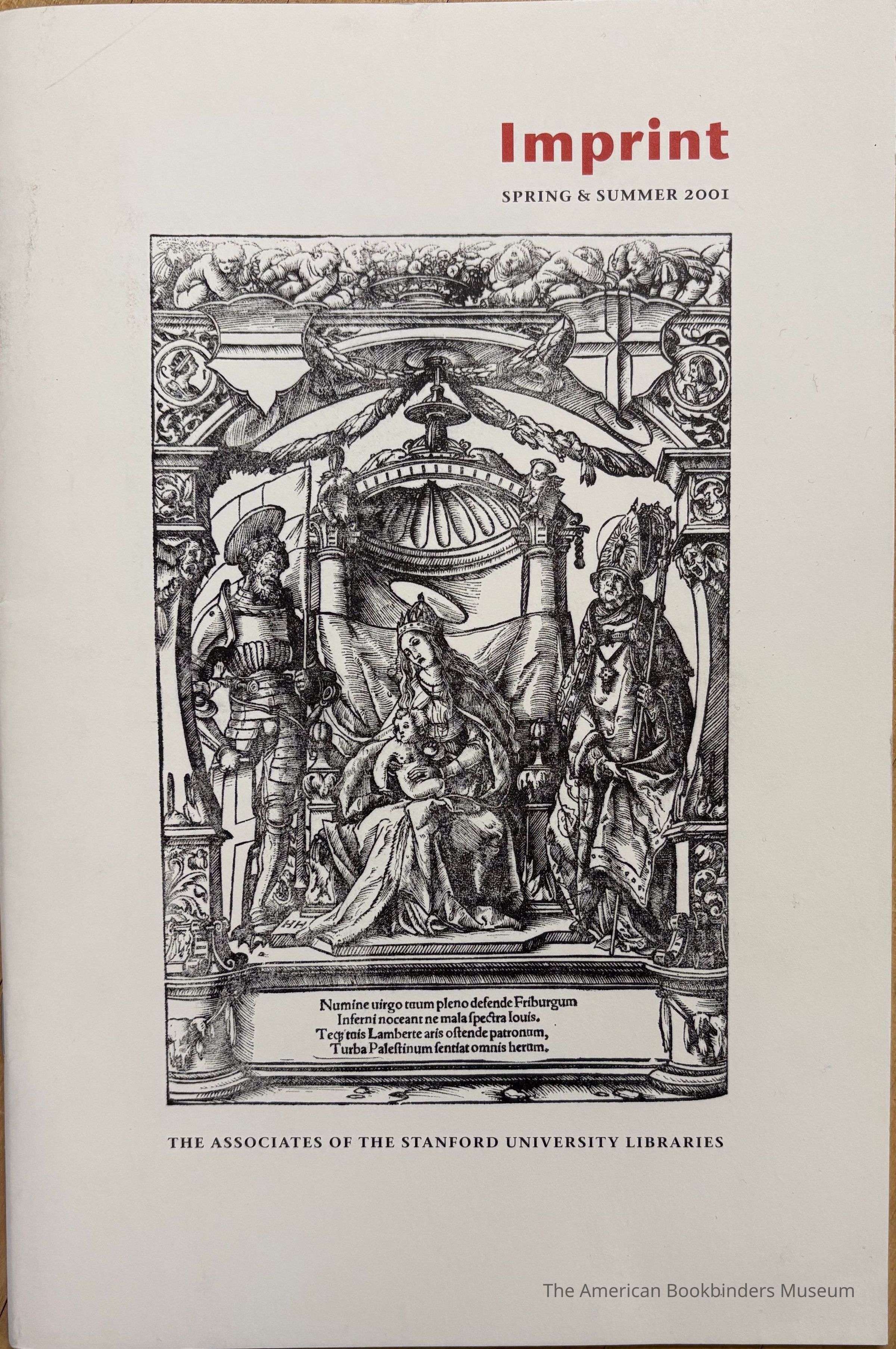          Imprint. Vol. 20 no.1 : Spring & Summer 2001 picture number 1
   