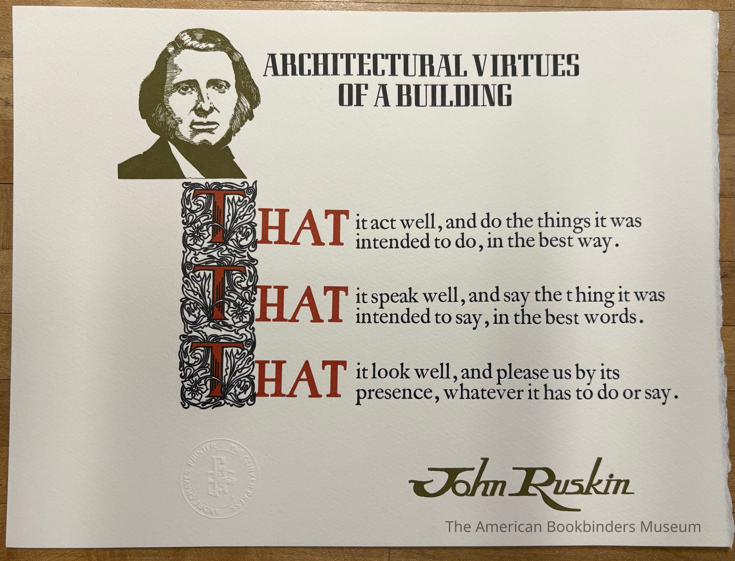          Architectural Virtues of a Building / John Ruskin picture number 1
 