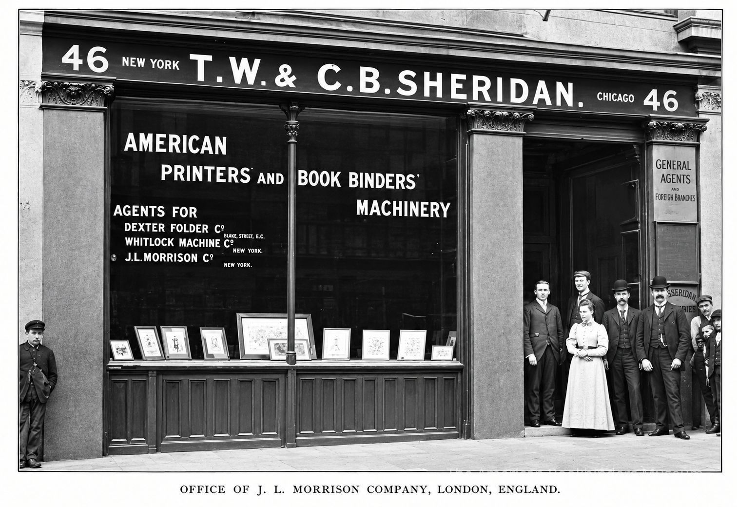          1899 TW & CB Sheridan London Office as seen in The Inland Printer V24 picture number 1
 