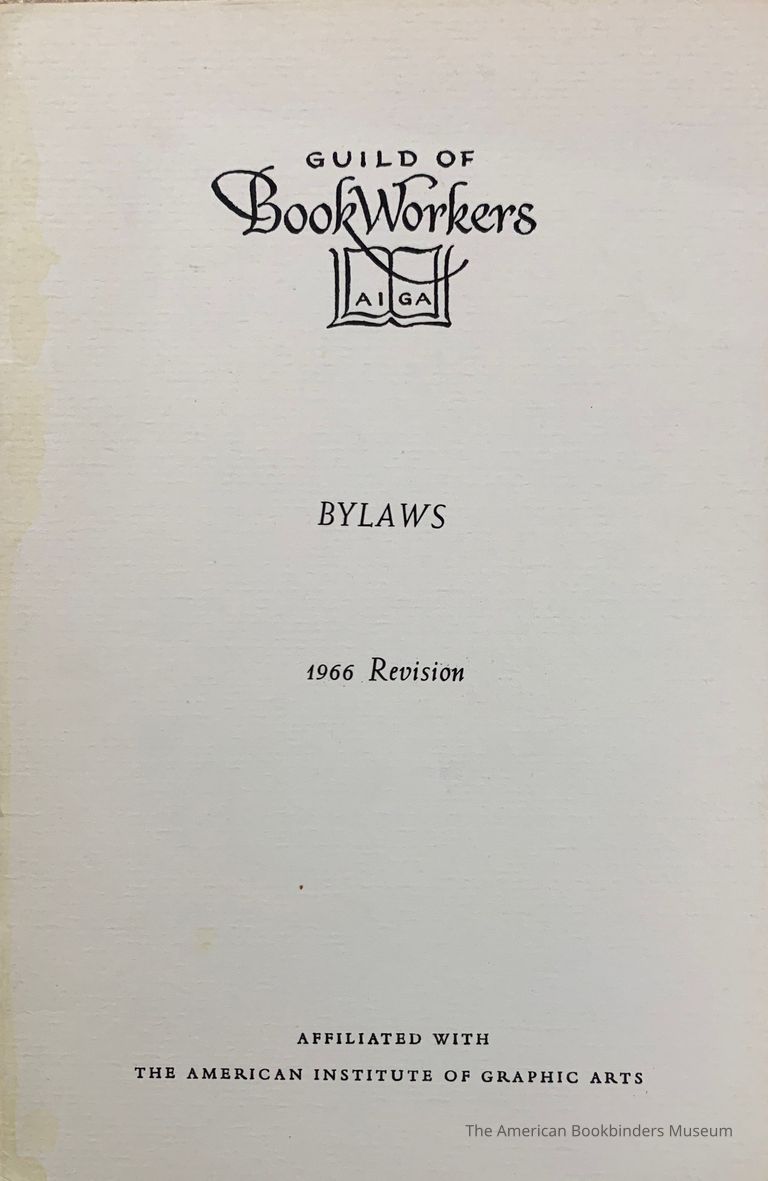          Guild of Book Workers Bylaws. picture number 1
   