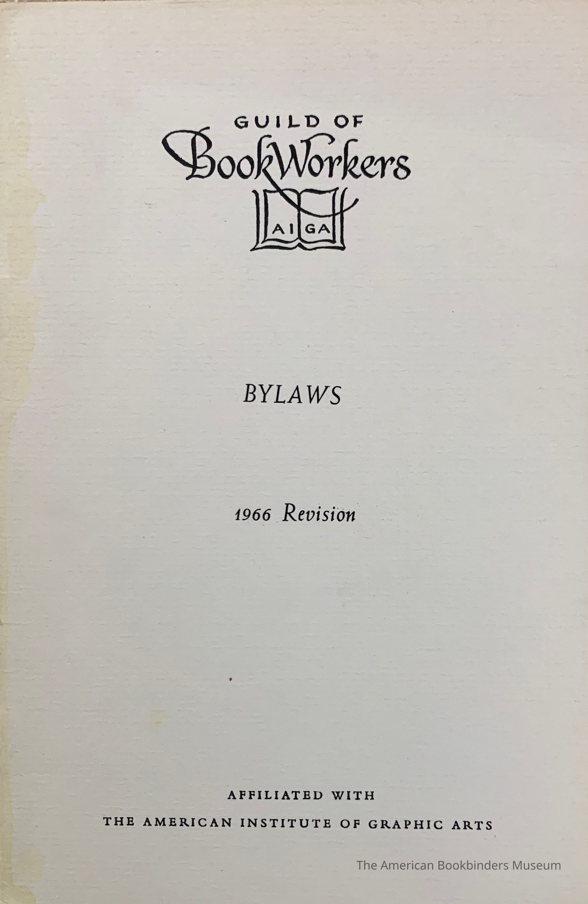          Guild of Book Workers Bylaws. picture number 1
 