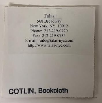          Cotlin, Bookcloth picture number 1
 