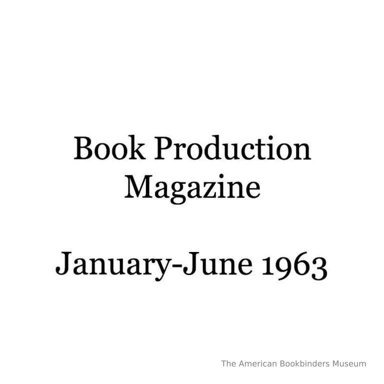          Book production magazine: January-June, 1963 picture number 1
   