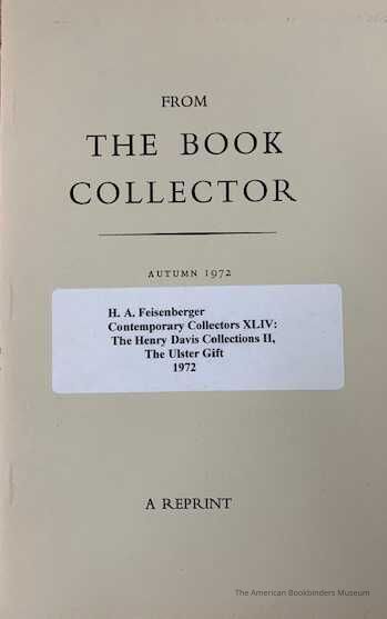          Contemporary collectors XLIV : The Henry Davis collection II: The Ulster gift / H. A. Feisenberger. picture number 1
 