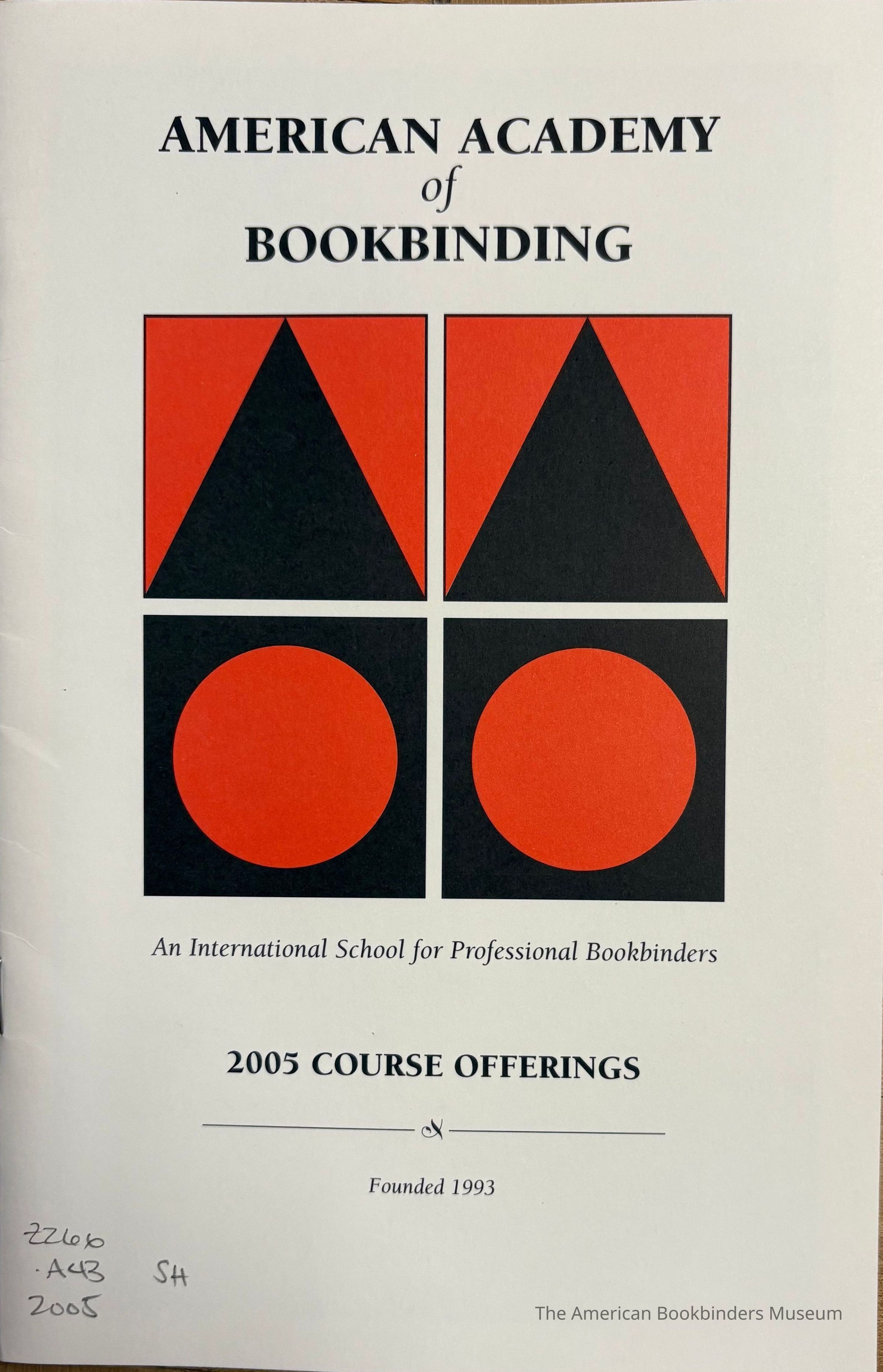American Academy of Bookbinding, 2005 course offerings picture number 1