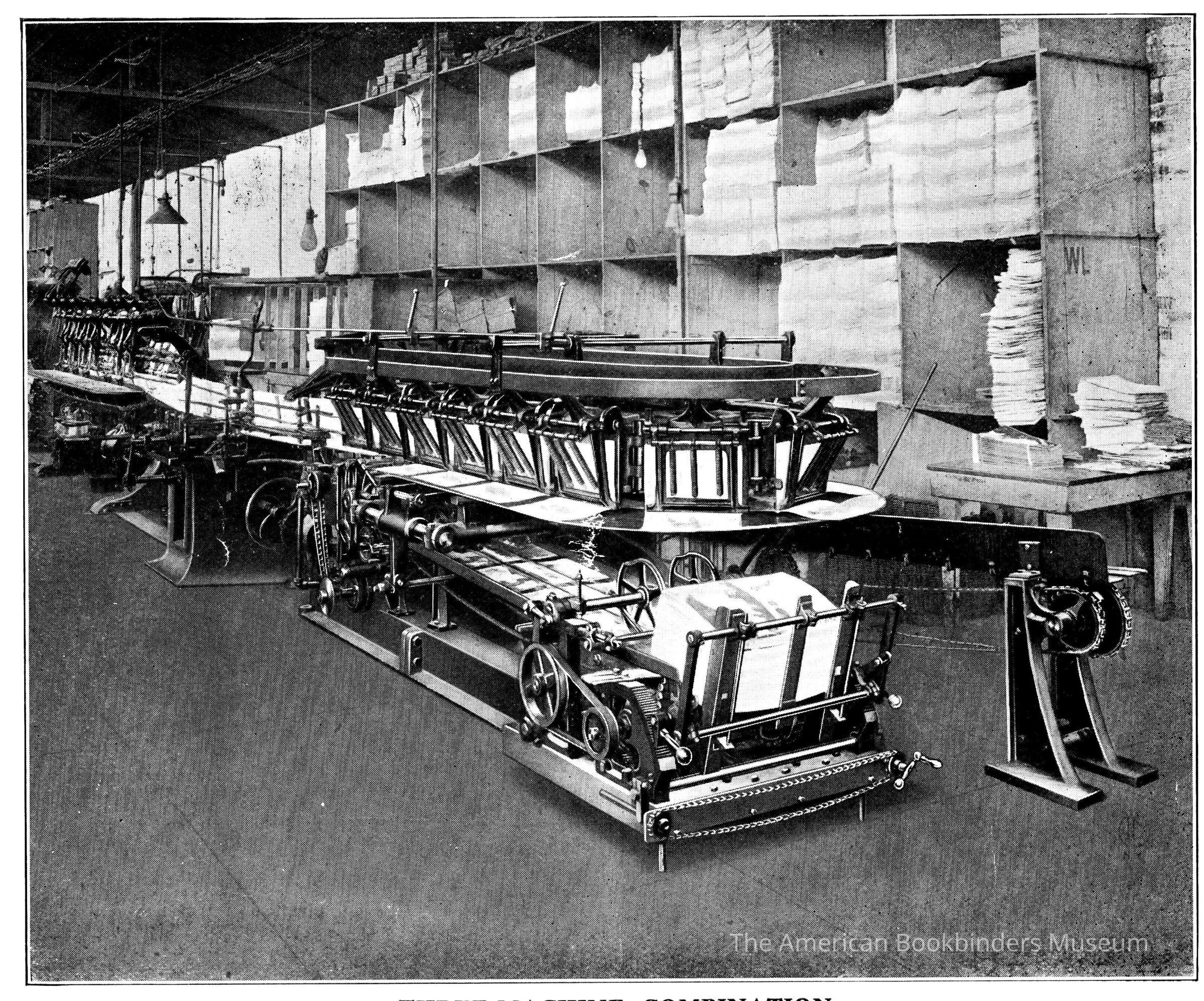          View of George Juengst and Sons covering machine serial number 11 circa 1916
 