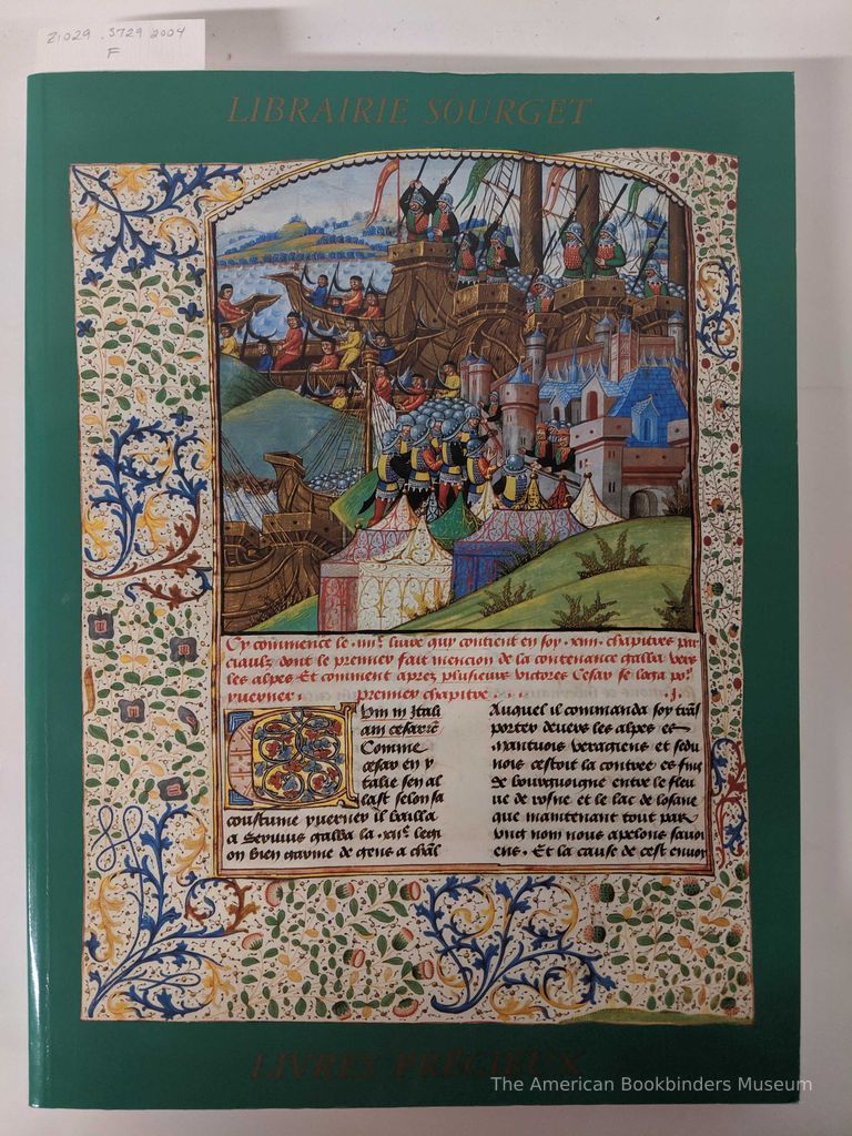          Six siècles de patrimoine bibliophilique, 1320-1932 : catalogue de vente à prix marqués de manuscrits et livres précieux disponibles à la Librairie Sourget, classés par ordre chronologique / [Librairie Sourget]. picture number 1
   