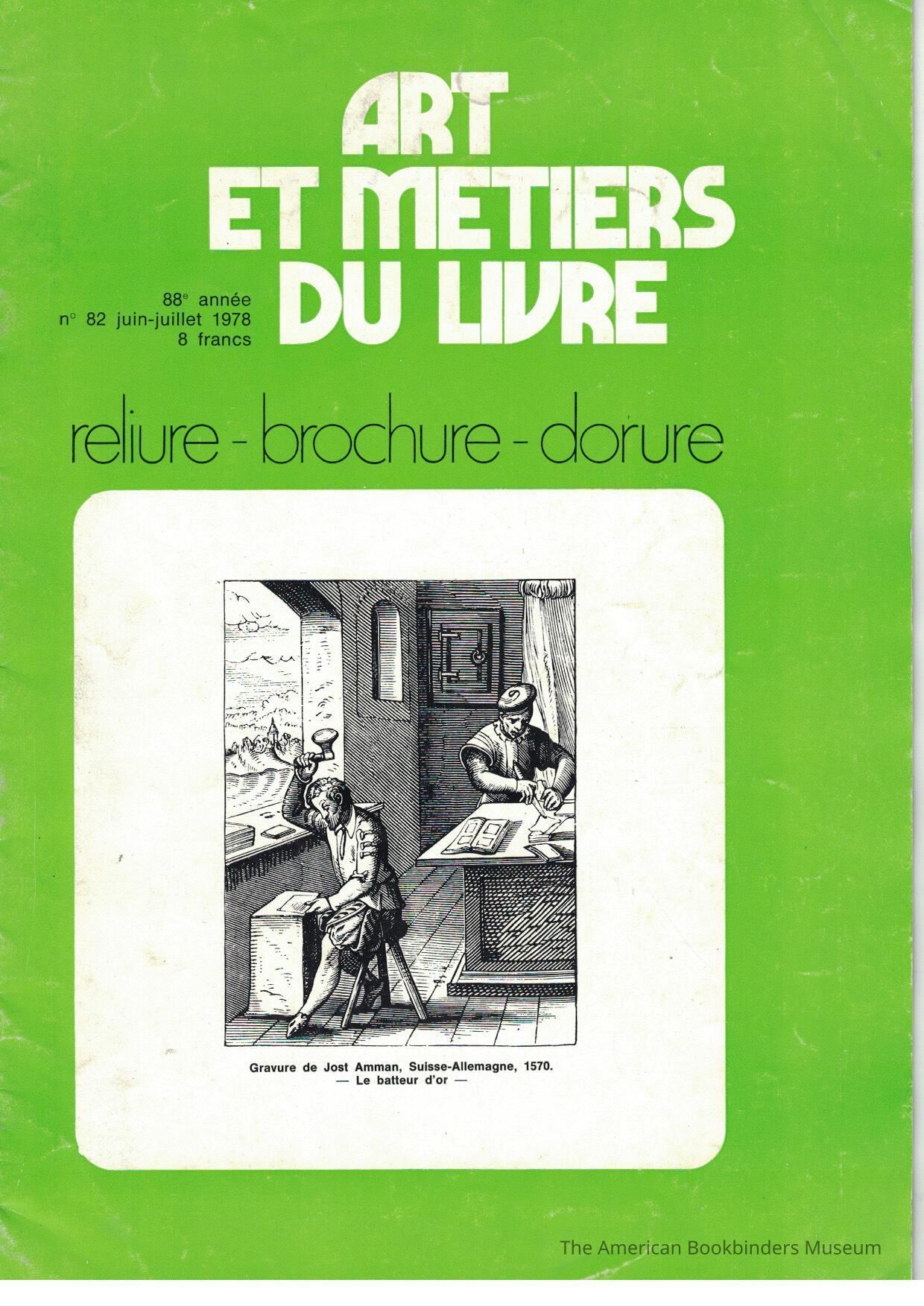 Art et metiers du livre: no. 82 juin-juillet 1978 picture number 1