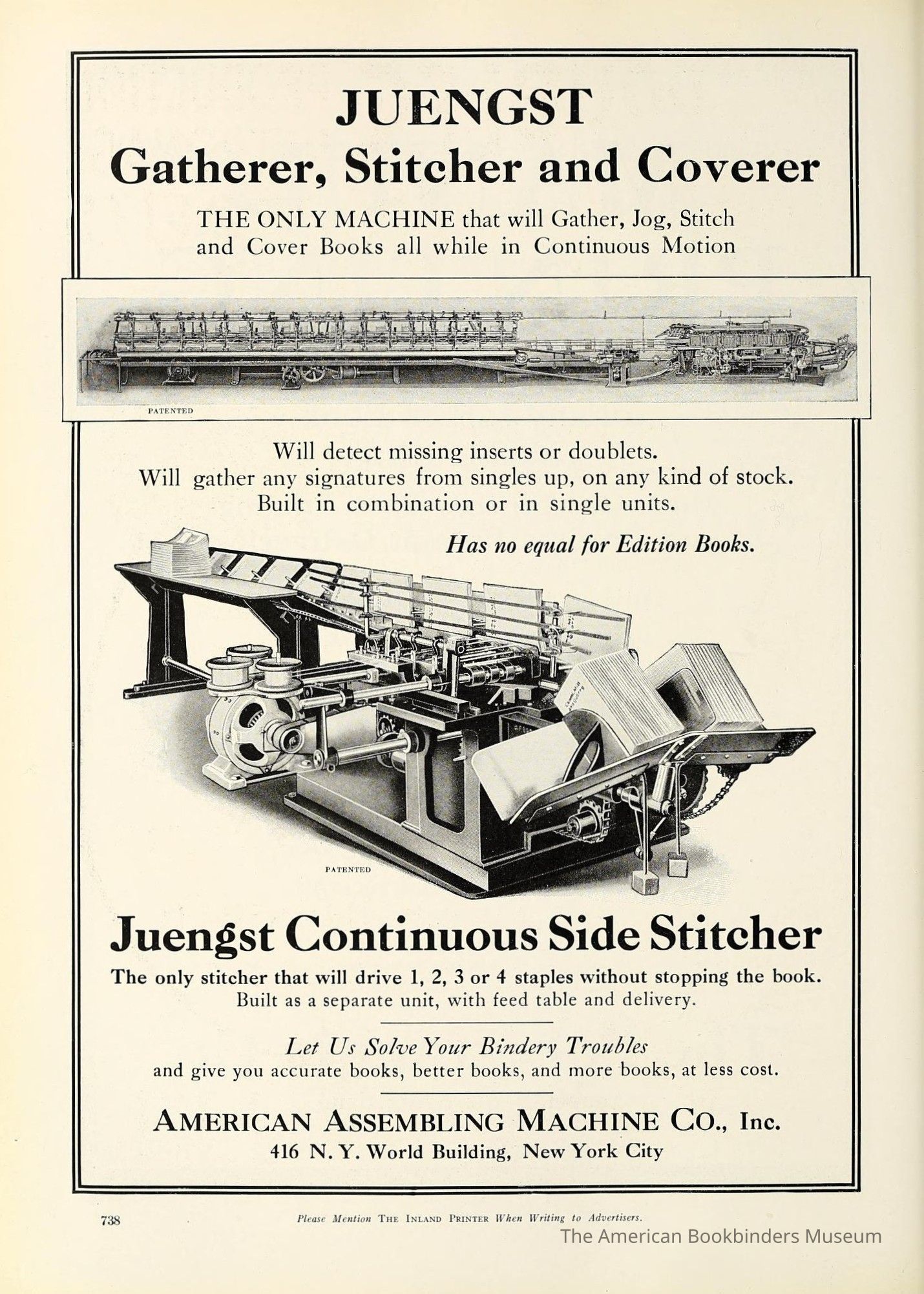          1921 American Assembling Juengst Collator and Stitcher picture number 1
 