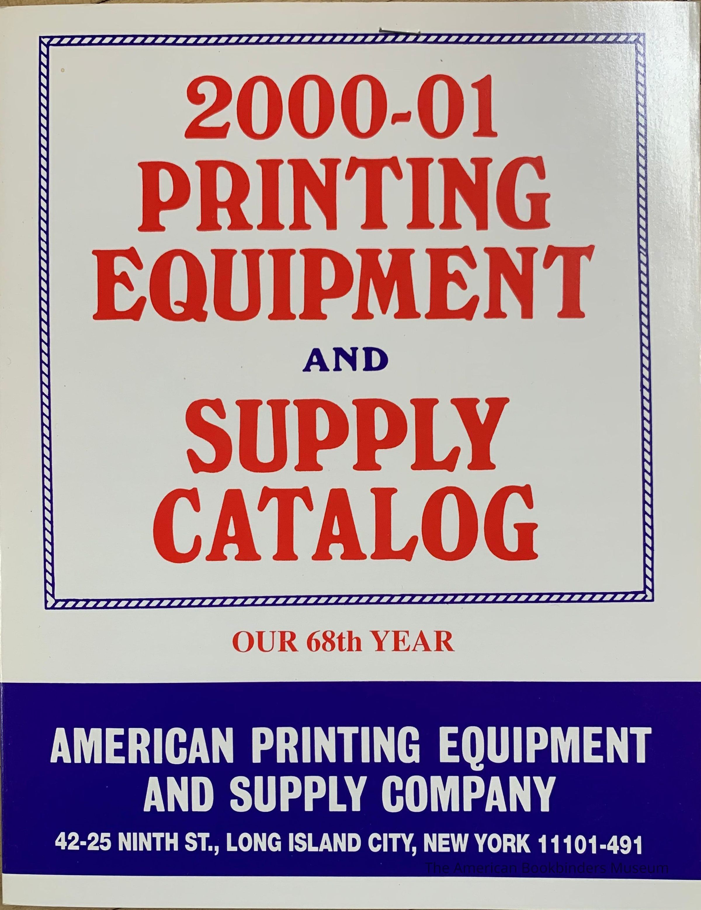          2000-01 Printing Equipment and Supply Catalog. picture number 1
 