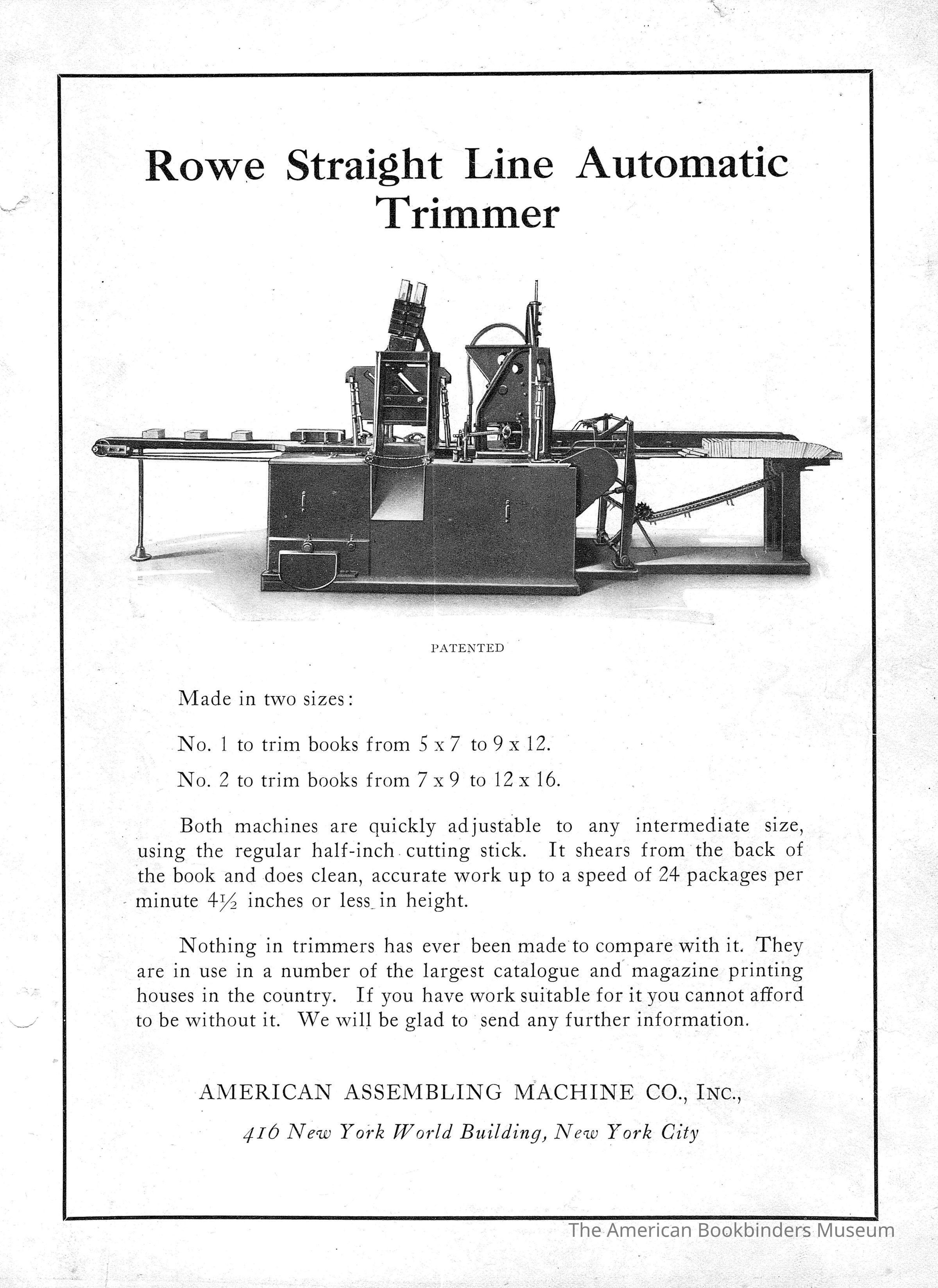          1918c American Assembling Rowe Pile Trimmer picture number 1
 