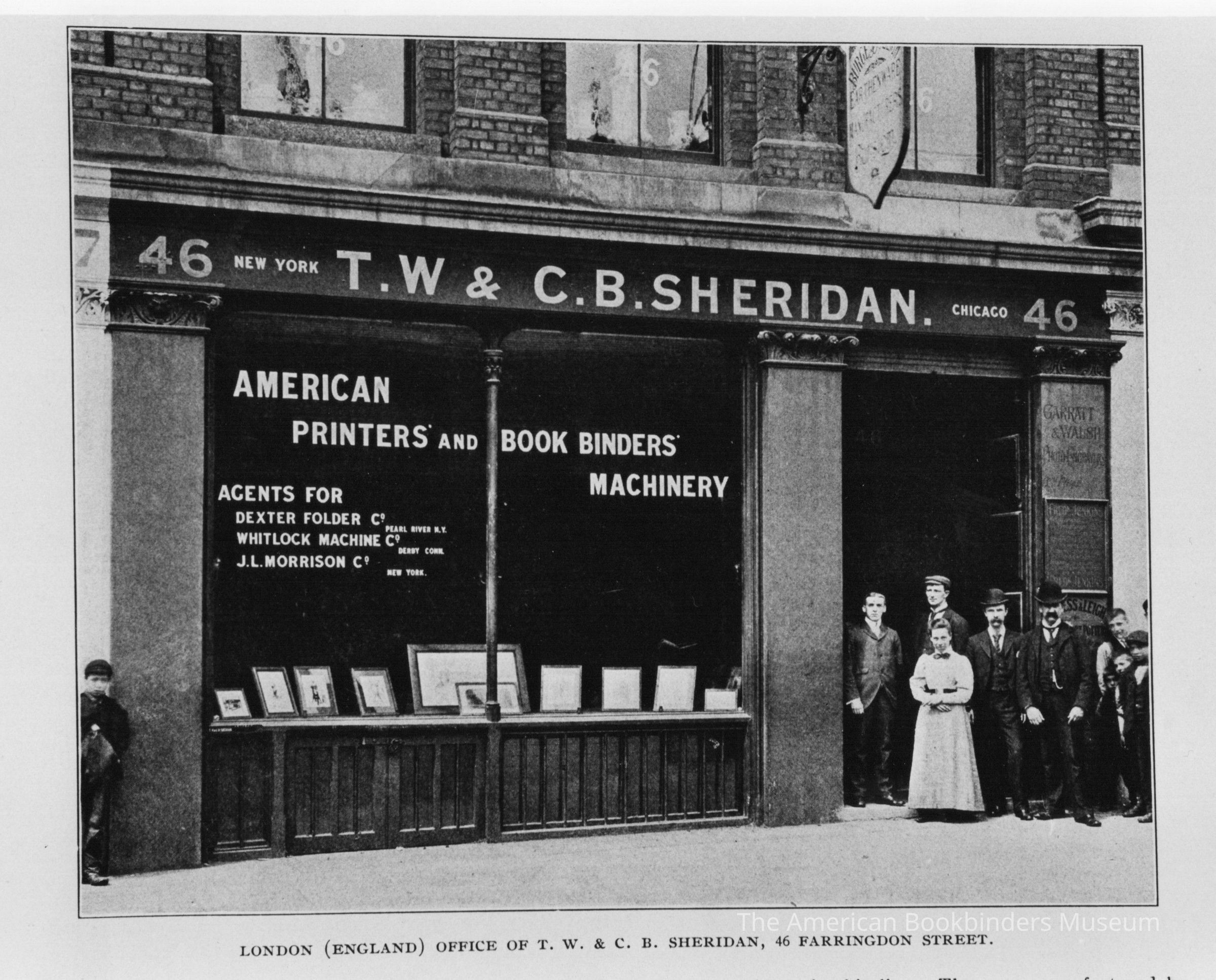 1899 TW & CB Sheridan London Office as seen in The Inland Printer V24 picture number 1