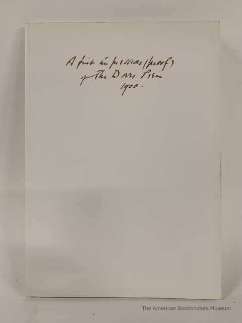          A proofcopy of the first item printed at the Doves Press, 1900. picture number 1
   