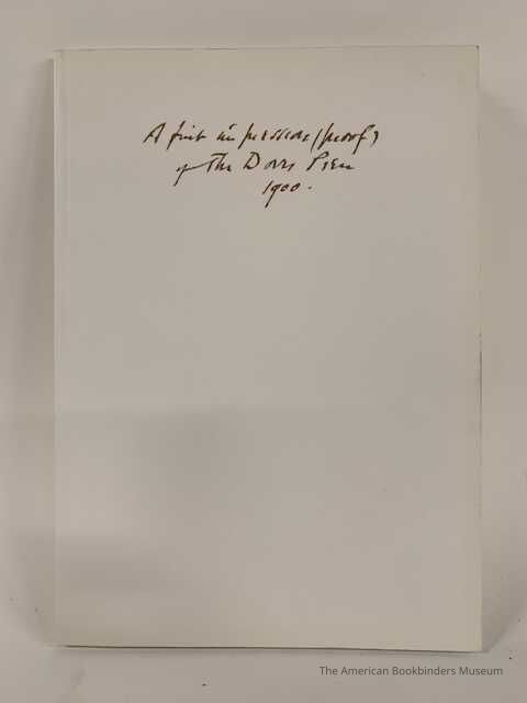          A proofcopy of the first item printed at the Doves Press, 1900. picture number 1
 