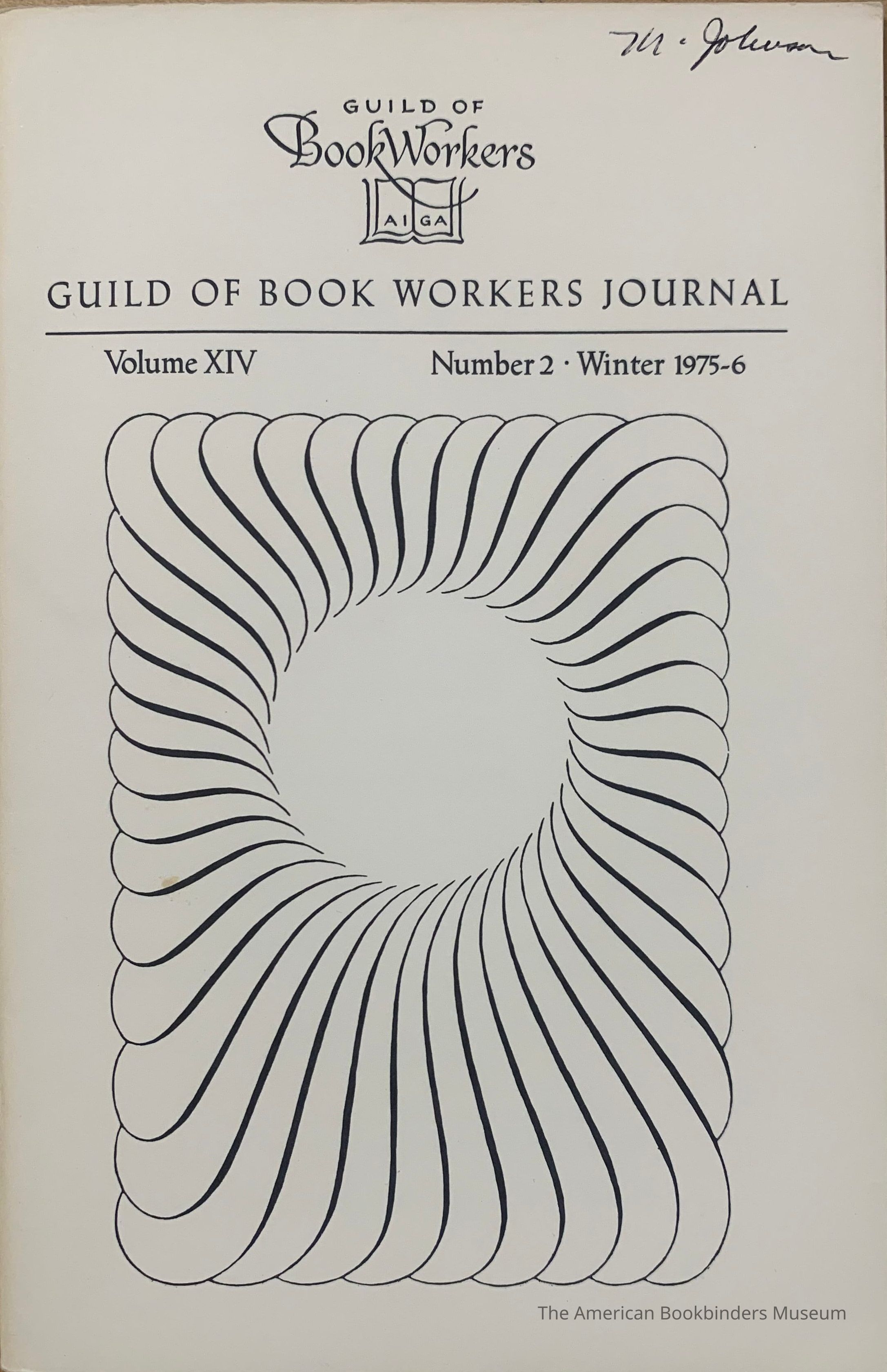 Guild of Book Workers Journal. Winter 1975-6 ; v.14 no. 2. picture number 1