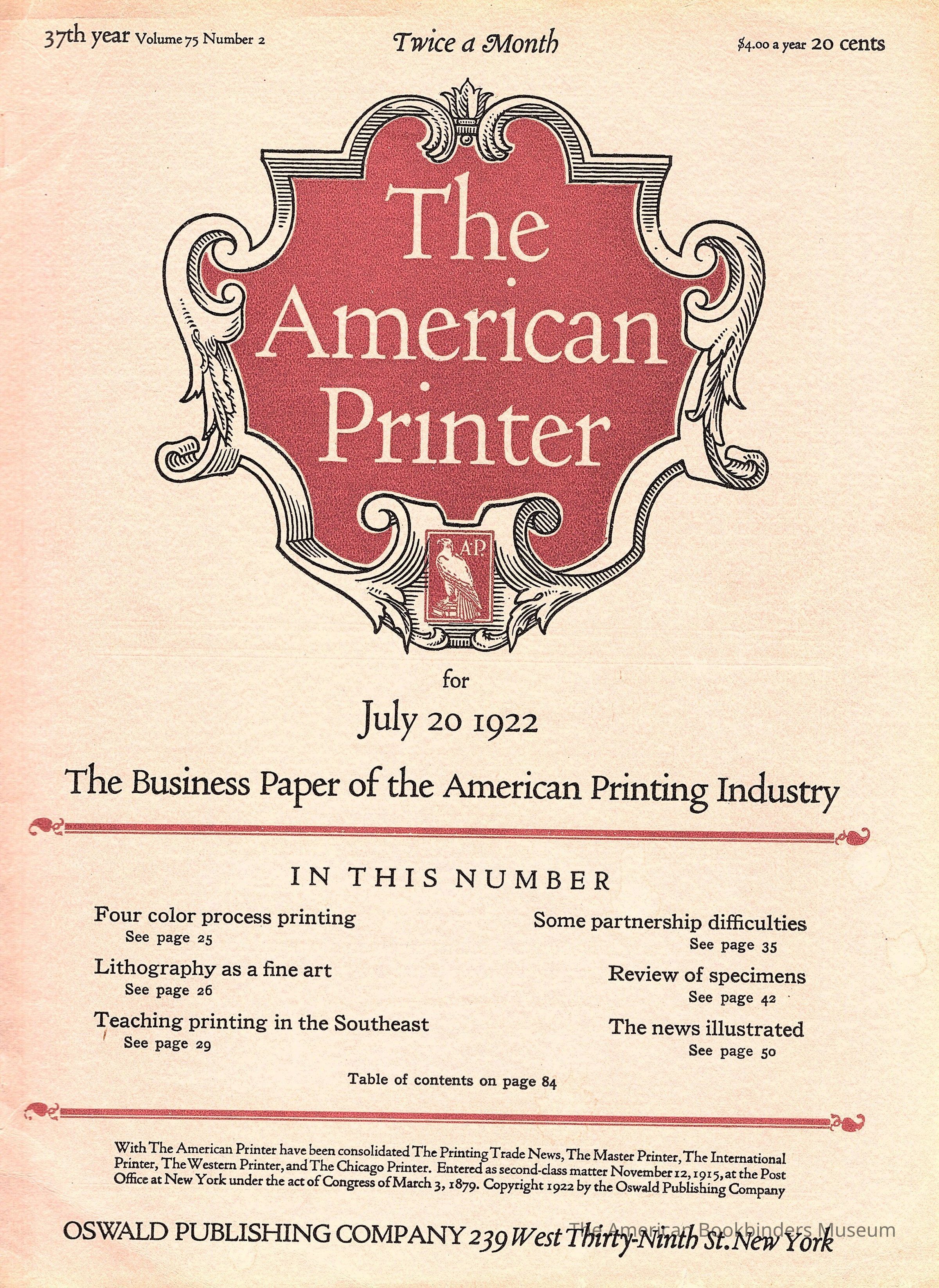          1922 The American Printer Magazine Volume 75 Issue 2 picture number 1
 