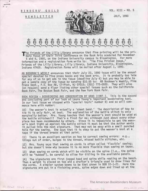          Binders' Guild Newsletter / July 1990 picture number 1
 