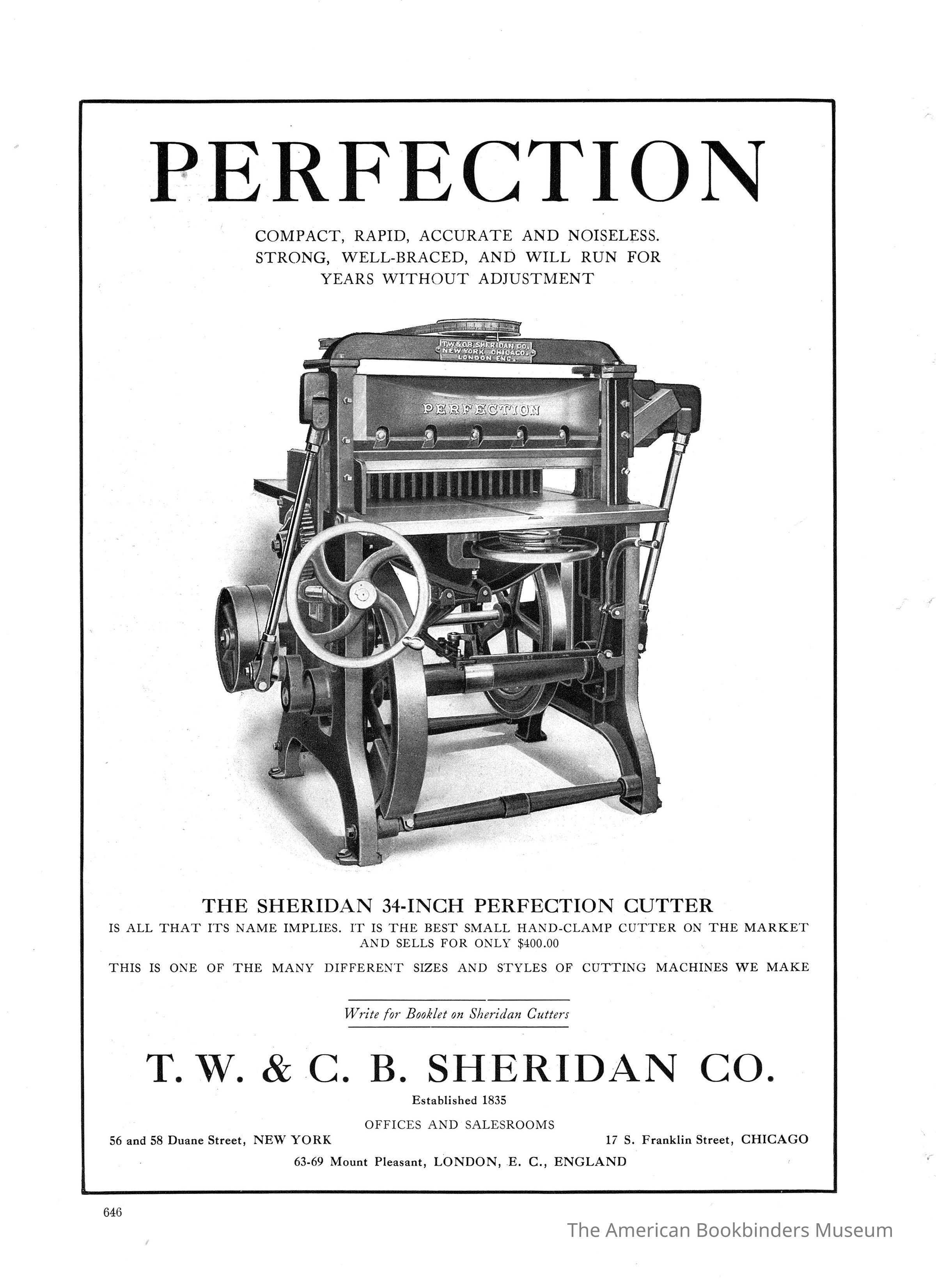          1913 TW & CB Sheridan Perfection Cutter picture number 1
 
