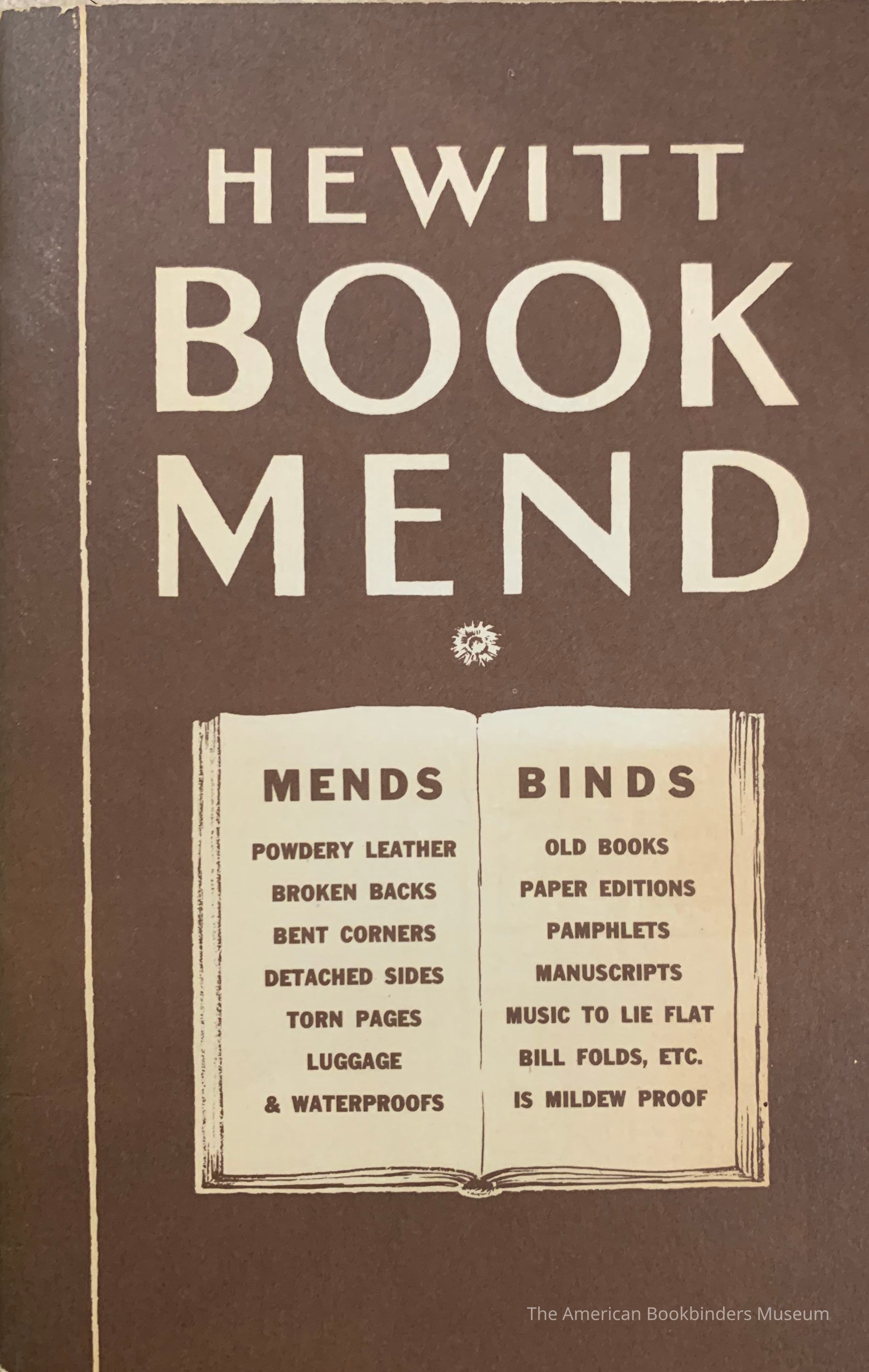          Hewitt Book Mend Instruction Manual / Edward Ringwood Hewitt. picture number 1
 