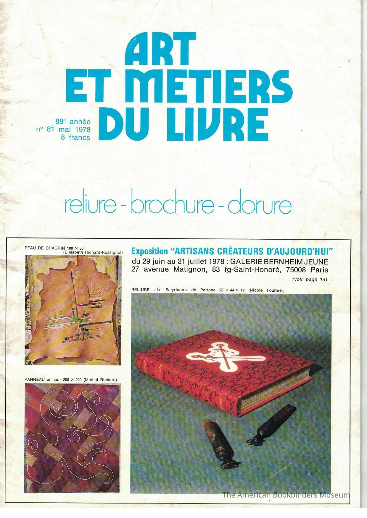          Art et metiers du livre: no. 81 mai 1978 picture number 1
 