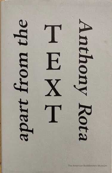          Apart from the text / Anthony Rota. picture number 1
 