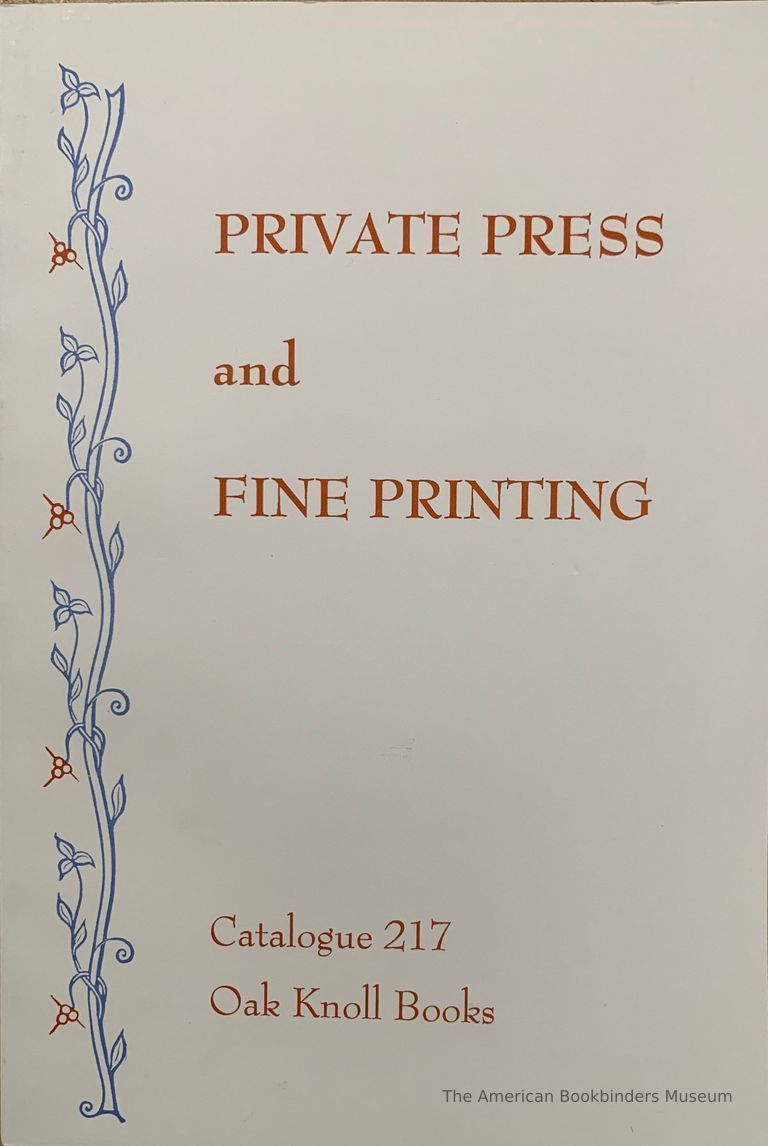          Catalogue 217: Private press and Fine printing picture number 1
   