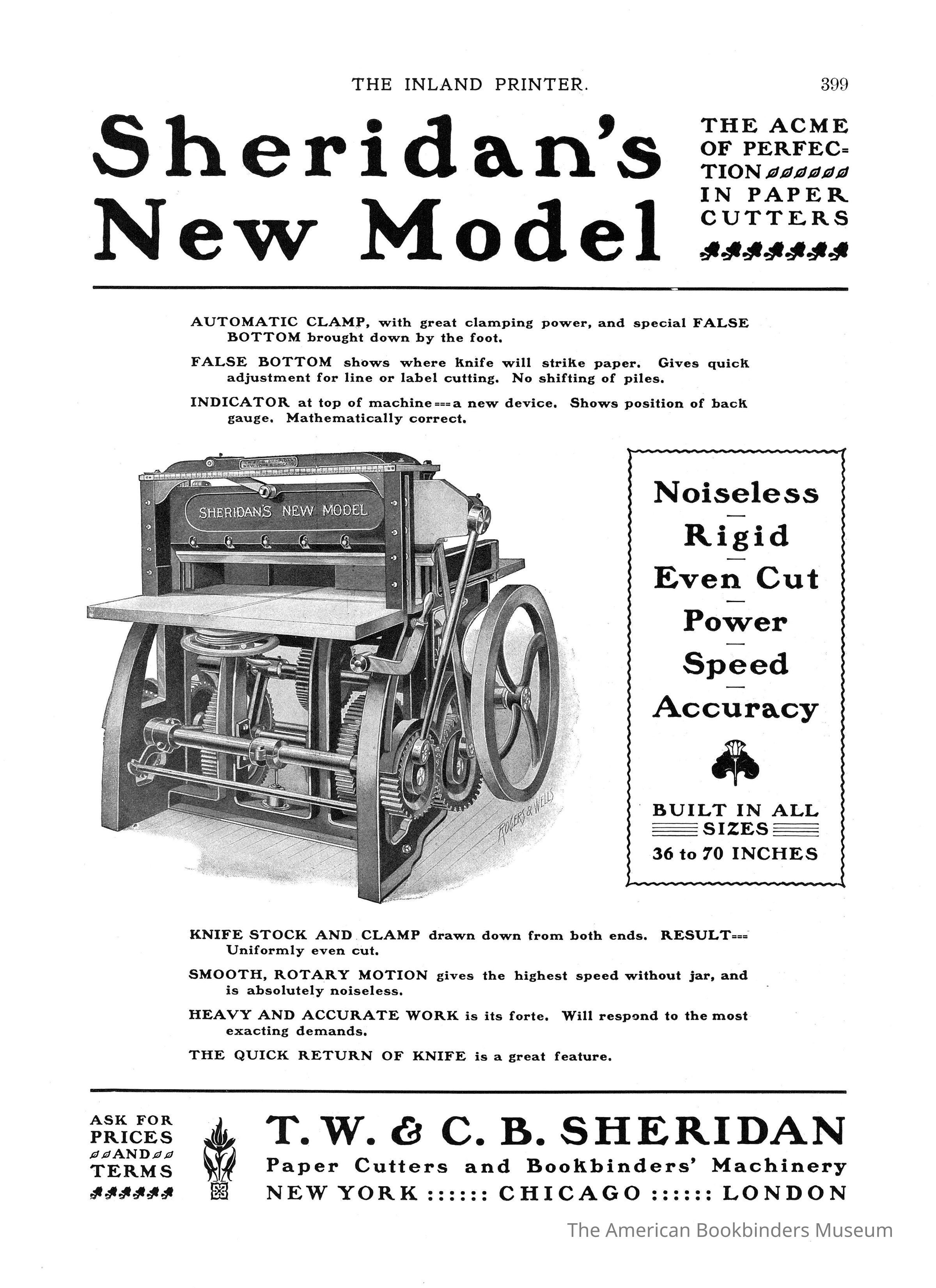          1900 TW & CB Sheridan New Model Cutter picture number 1
 