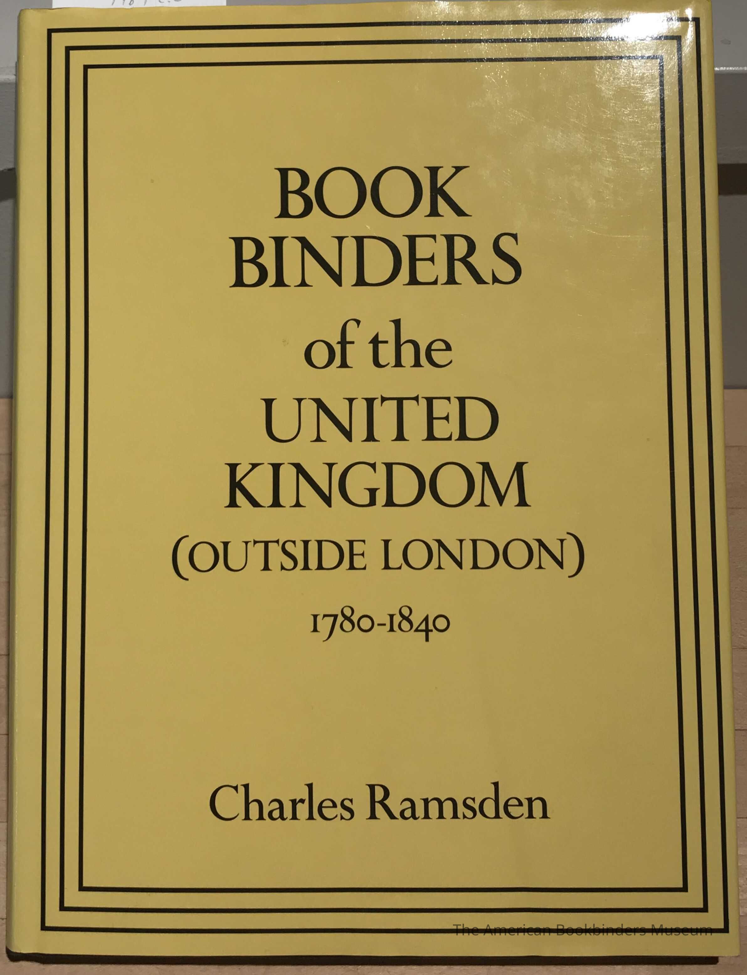 Bookbinders of the United Kingdom (Outside London) 1780-1840 picture number 1