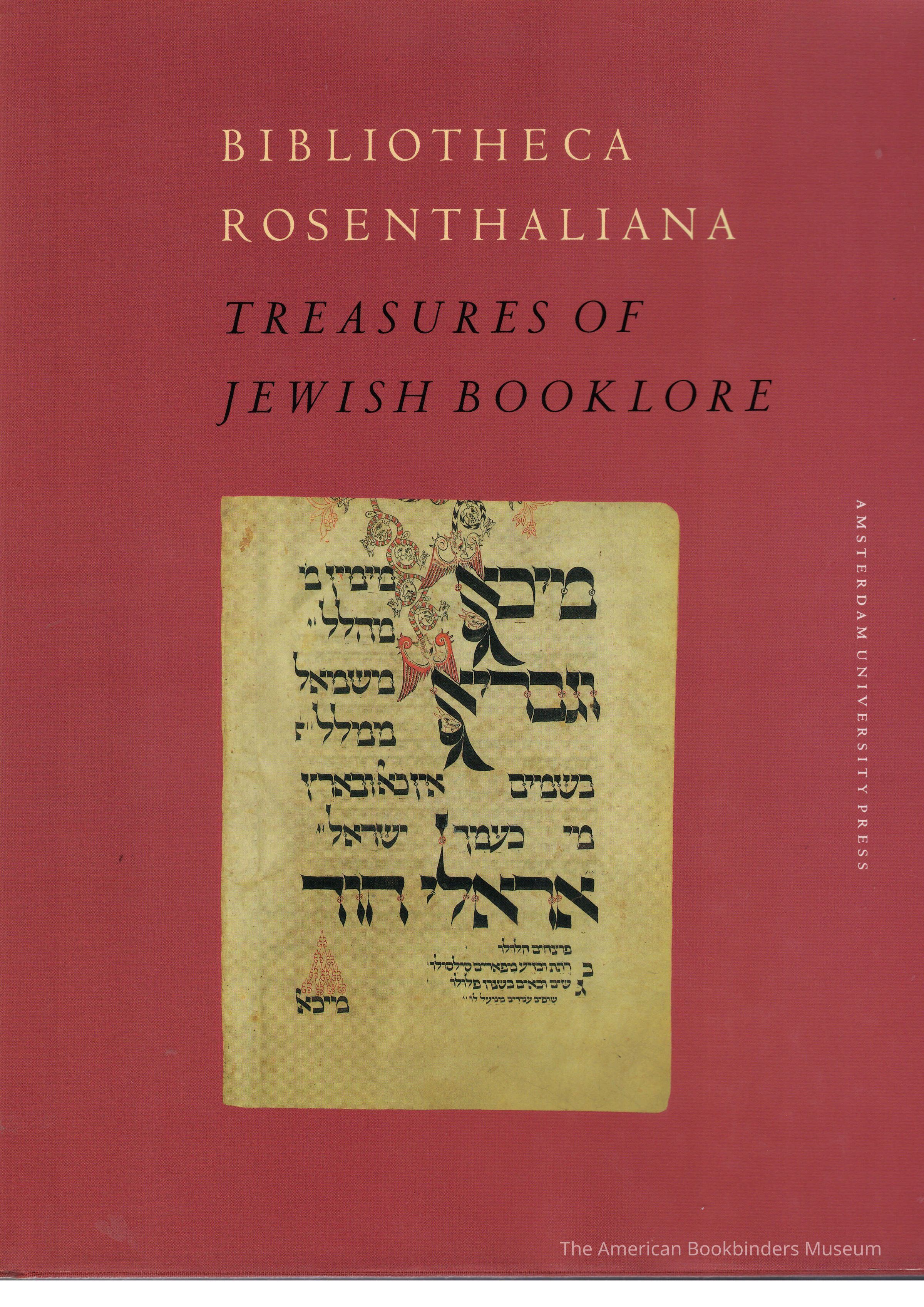          Bibliotheca Rosenthaliana: Treasures of Jewish Booklore picture number 1
 