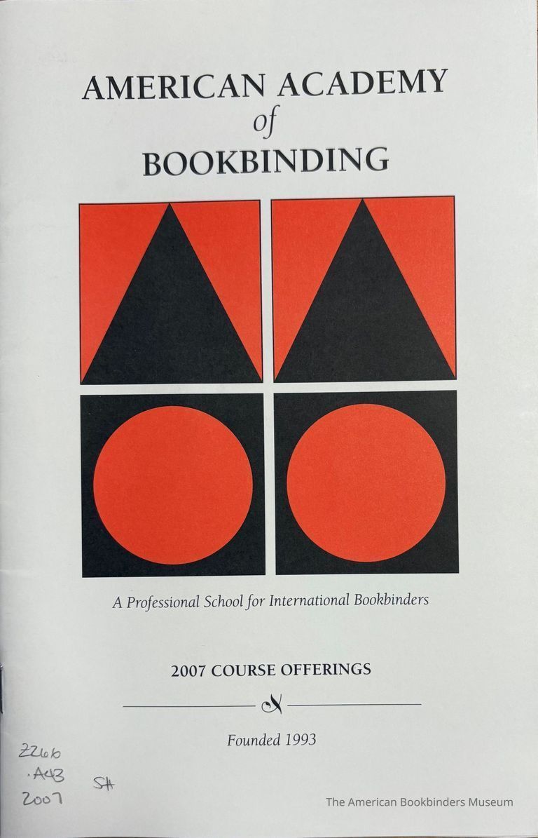          American Academy of Bookbinding, 2007 course offerings picture number 1
   