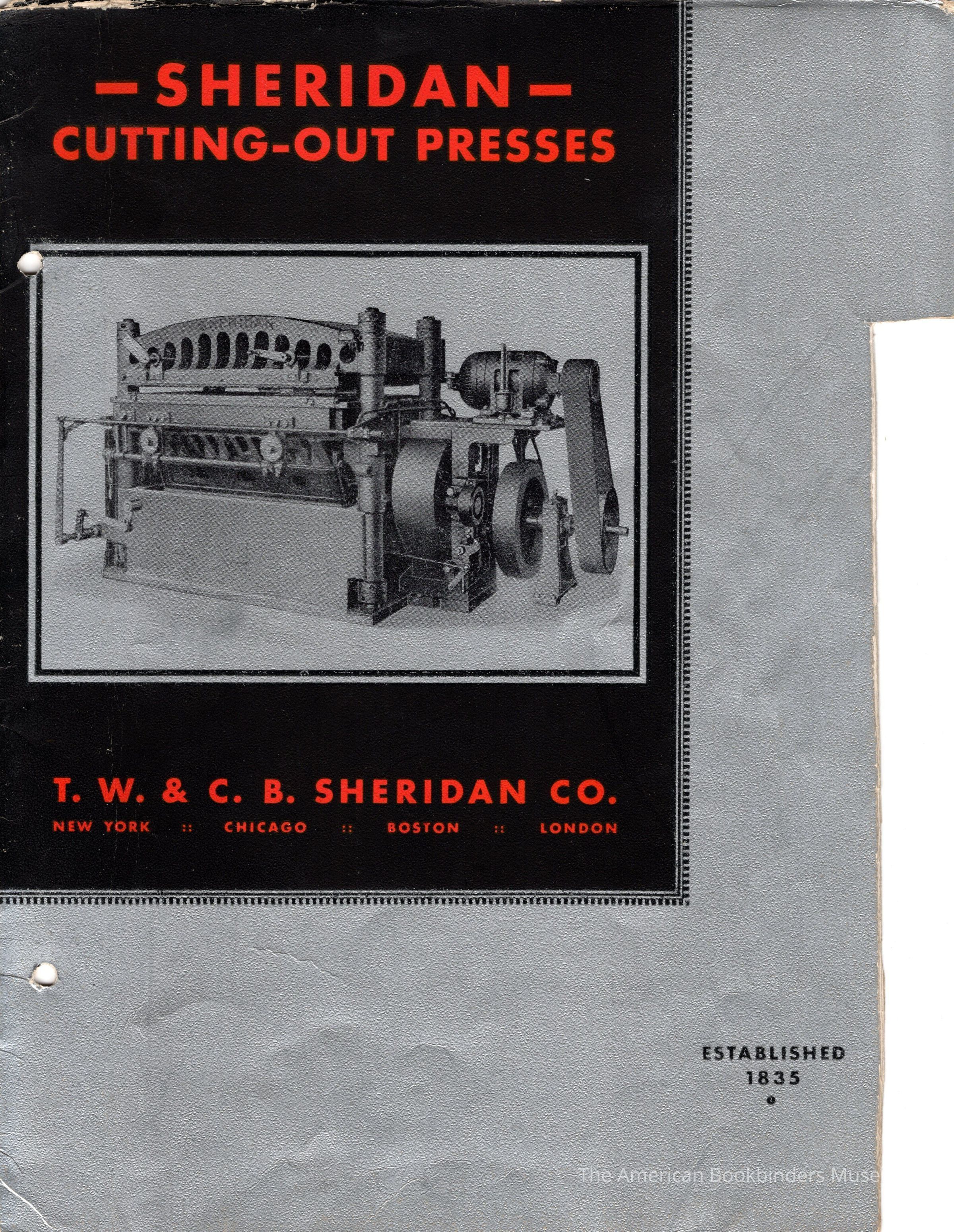          1940 TW & CB Sheridan Brochure Cutting Out Presses picture number 1
 