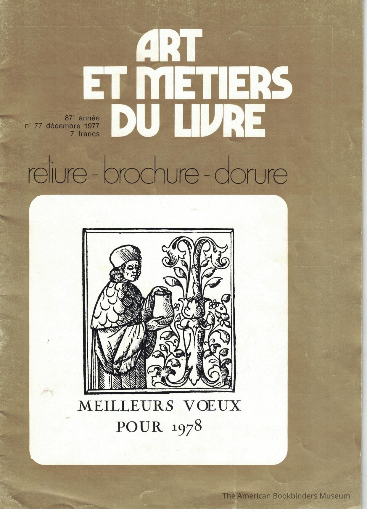          Art et metiers du livre; no. 77 décembre 1977 picture number 1
 