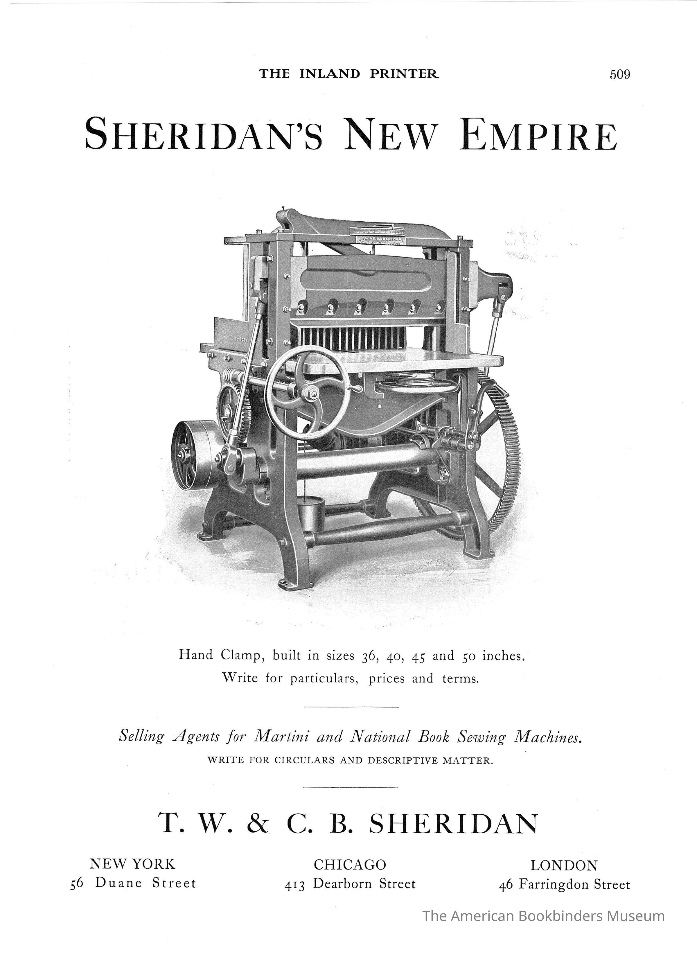          1903 TW & CB Sheridan New Empire Cutter picture number 1
 