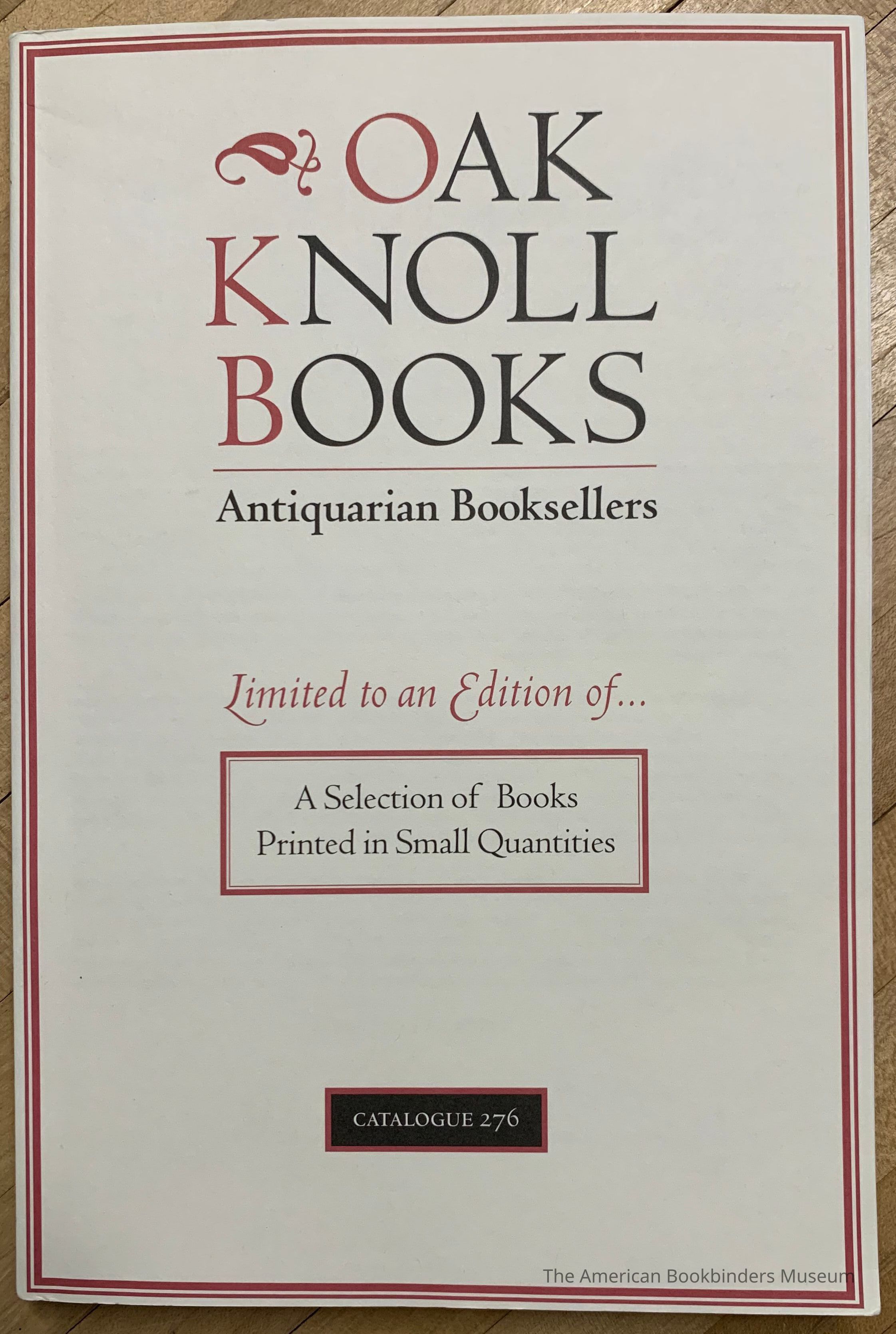          Catalogue 276: A selection of books printed in small quantities picture number 1
 