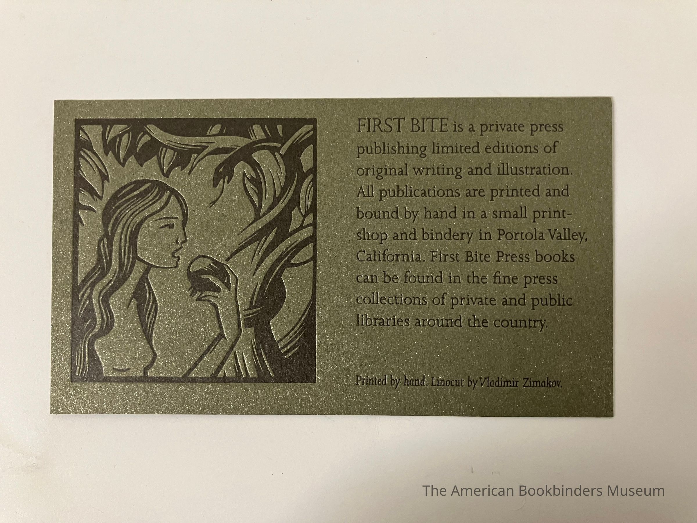 Card advertising First Bite Press picture number 1