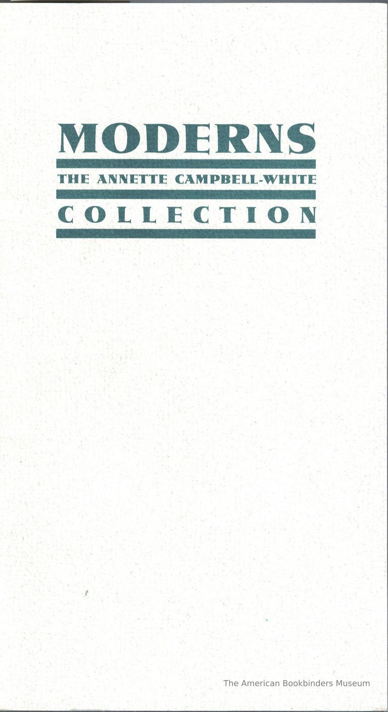          Moderns : the Annette Campbell-White Collection picture number 1
   